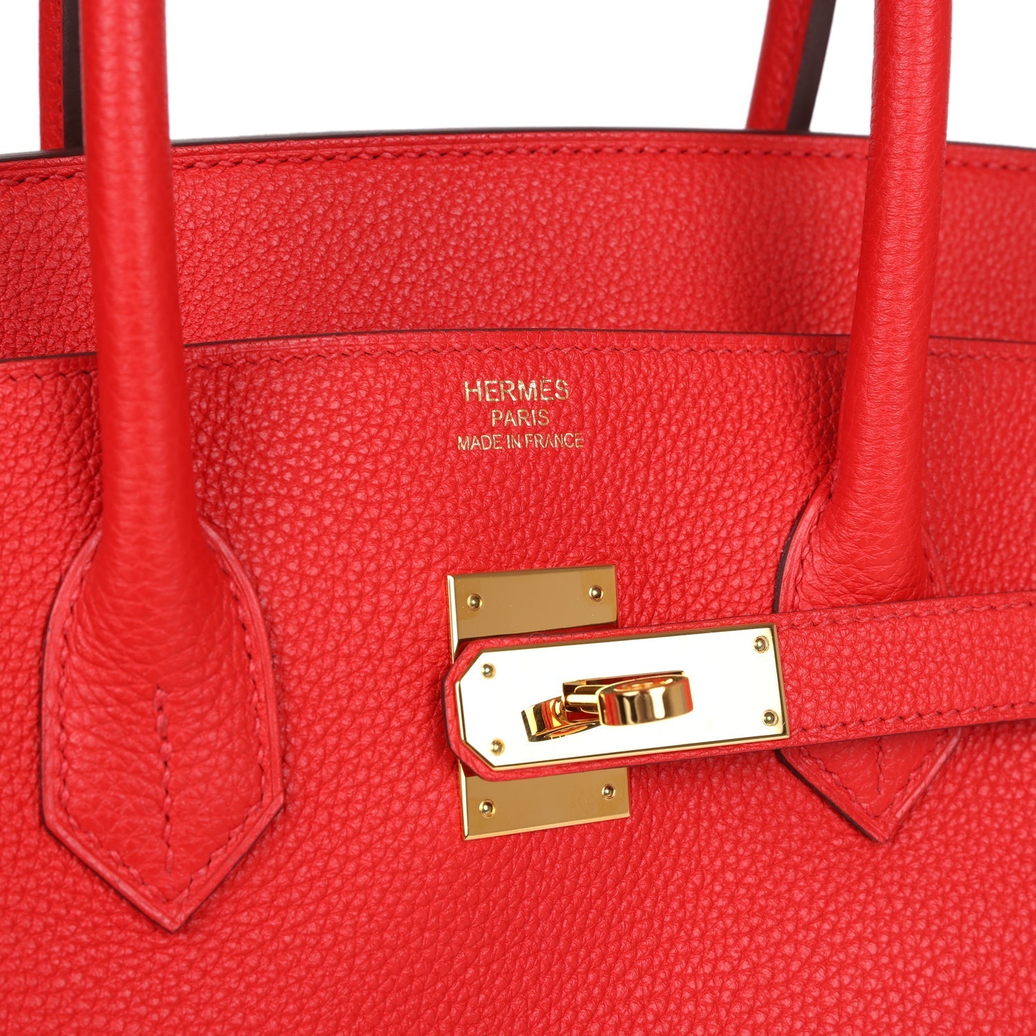 Pre-owned Hermes Birkin 35 Rouge Tomate Togo Gold Hardware