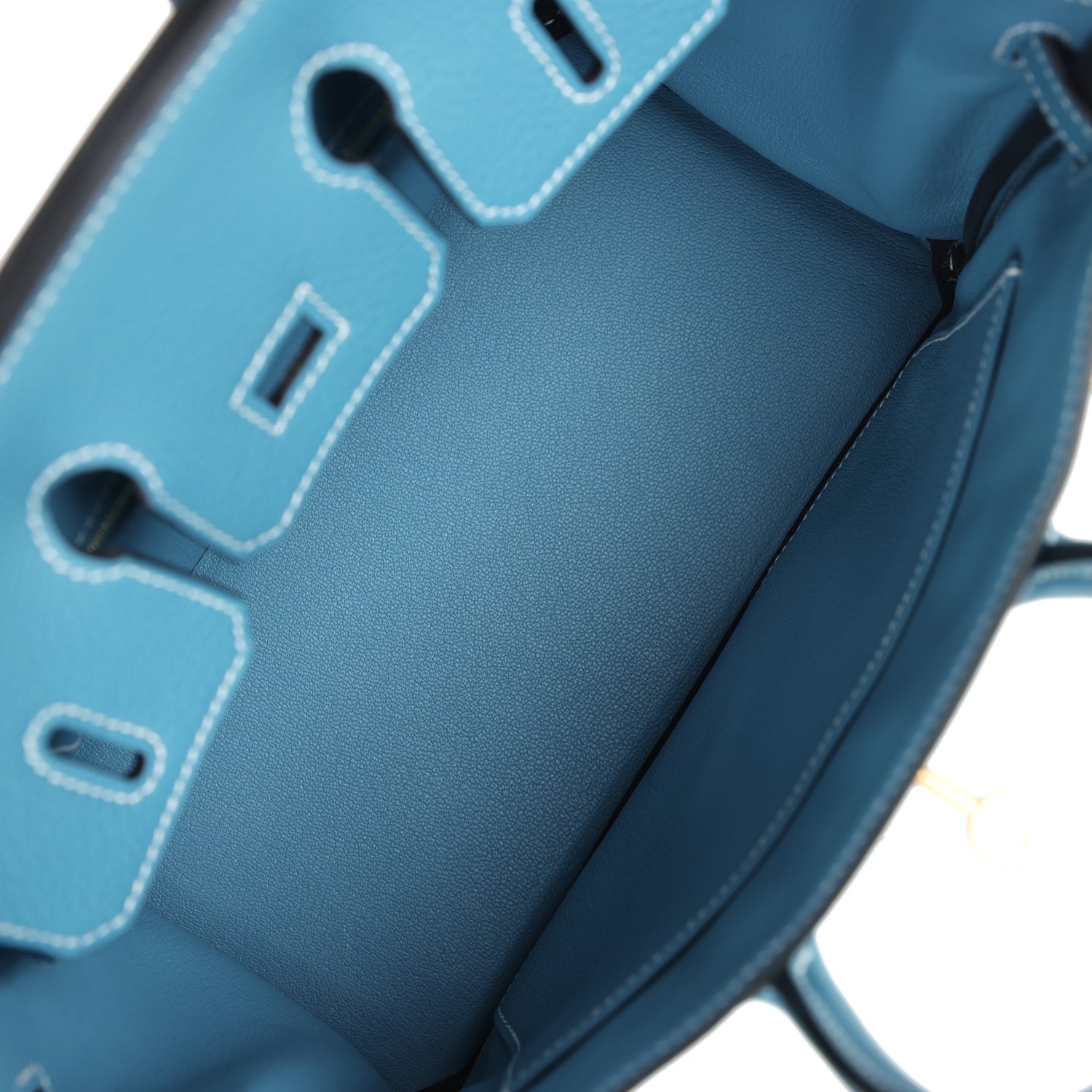 Hermes Birkin 25 Blue Jean Togo Gold Hardware