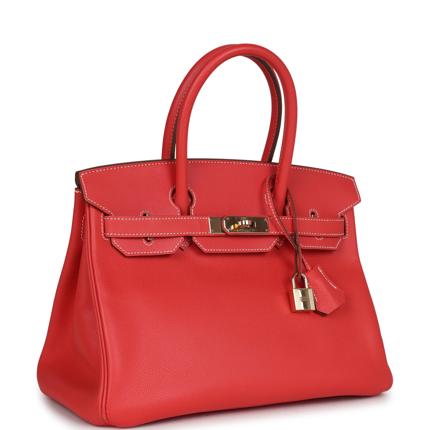 Pre-owned Hermes Birkin 30 Rose Jaipur Candy Epsom Permabrass Hardware