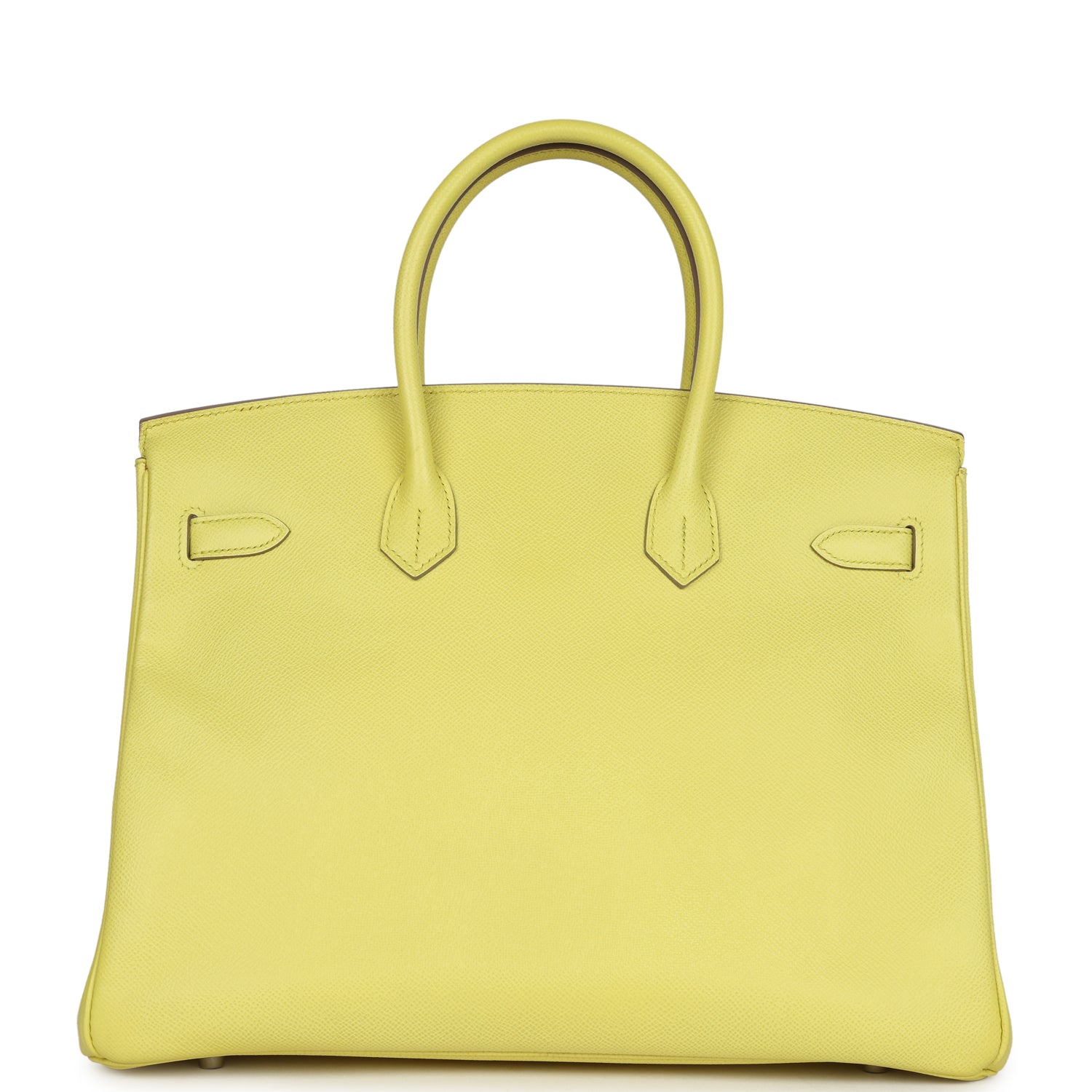 Pre-owned Hermes Birkin 35 Soufre Epsom Palladium Hardware