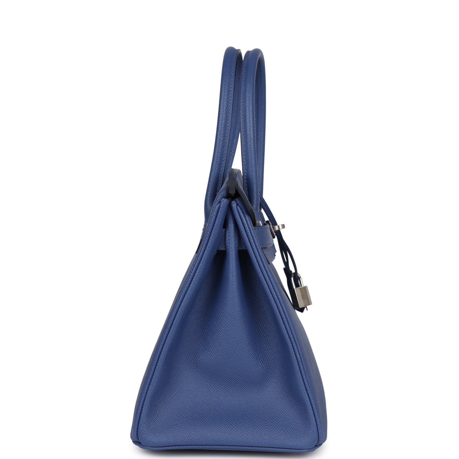 Pre-owned Hermes Birkin 30 Bleu Brighton Epsom Palladium Hardware