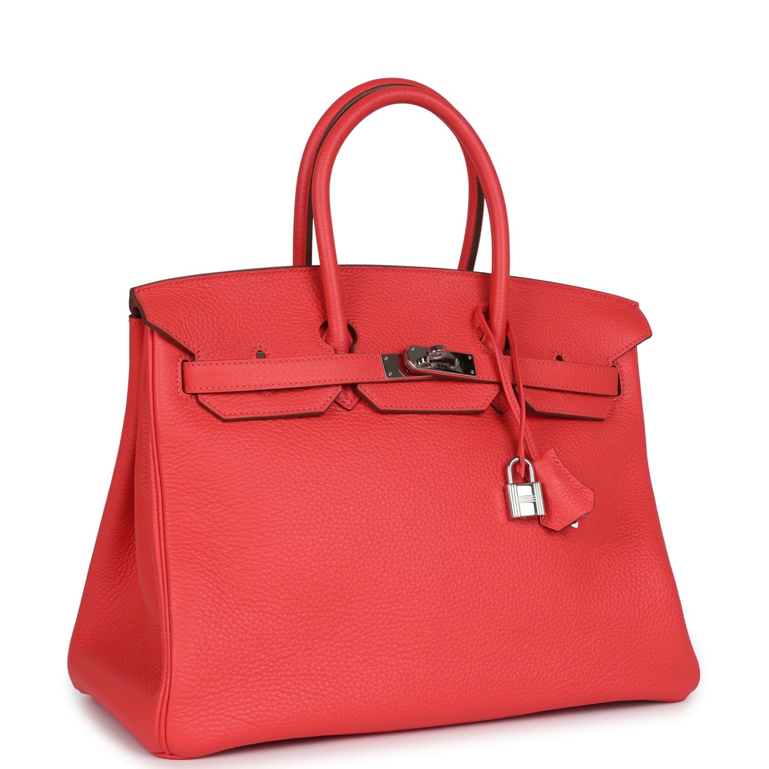 Pre-owned Hermes Birkin 35 Rose Jaipur Clemence Palladium Hardware
