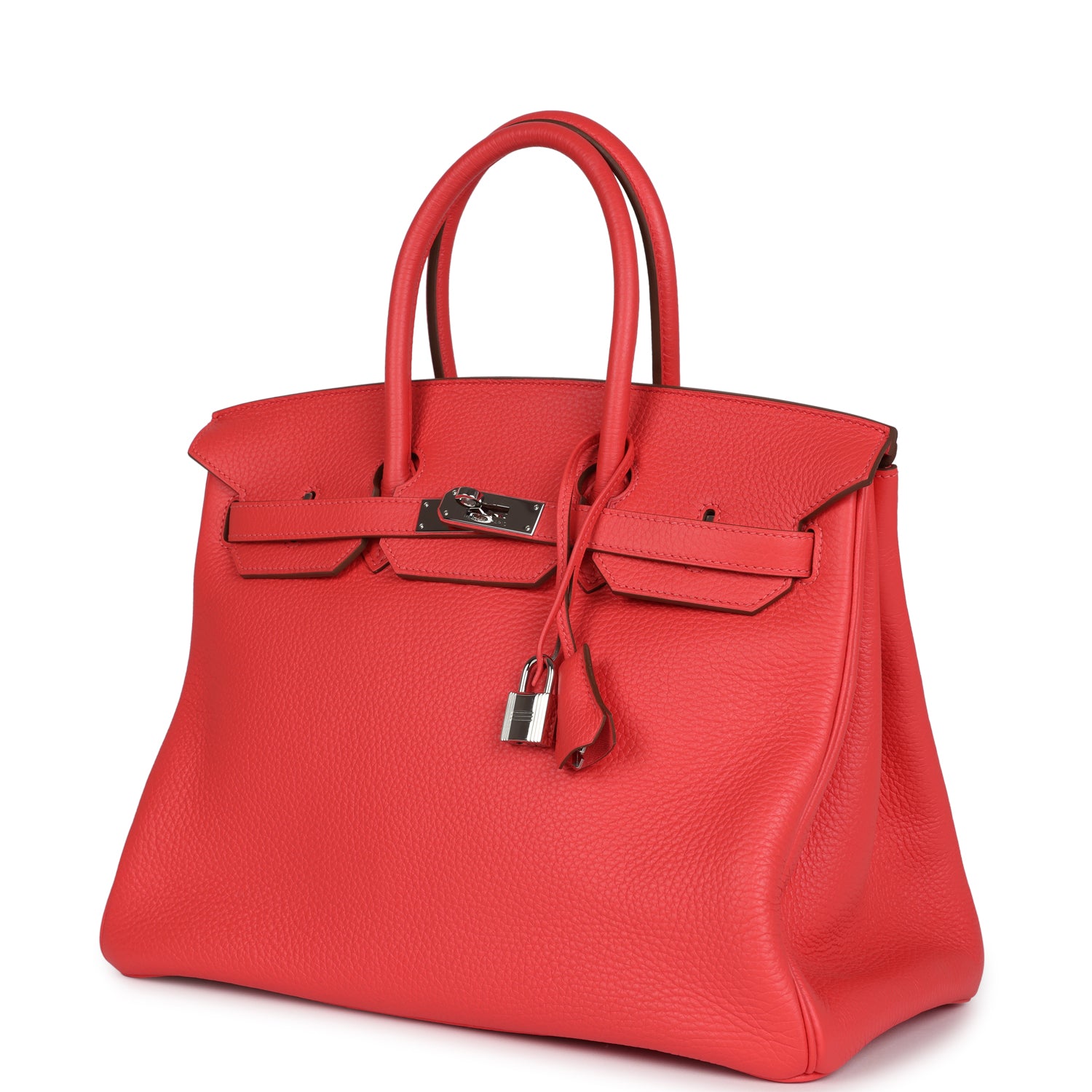 Pre-owned Hermes Birkin 35 Rose Jaipur Clemence Palladium Hardware