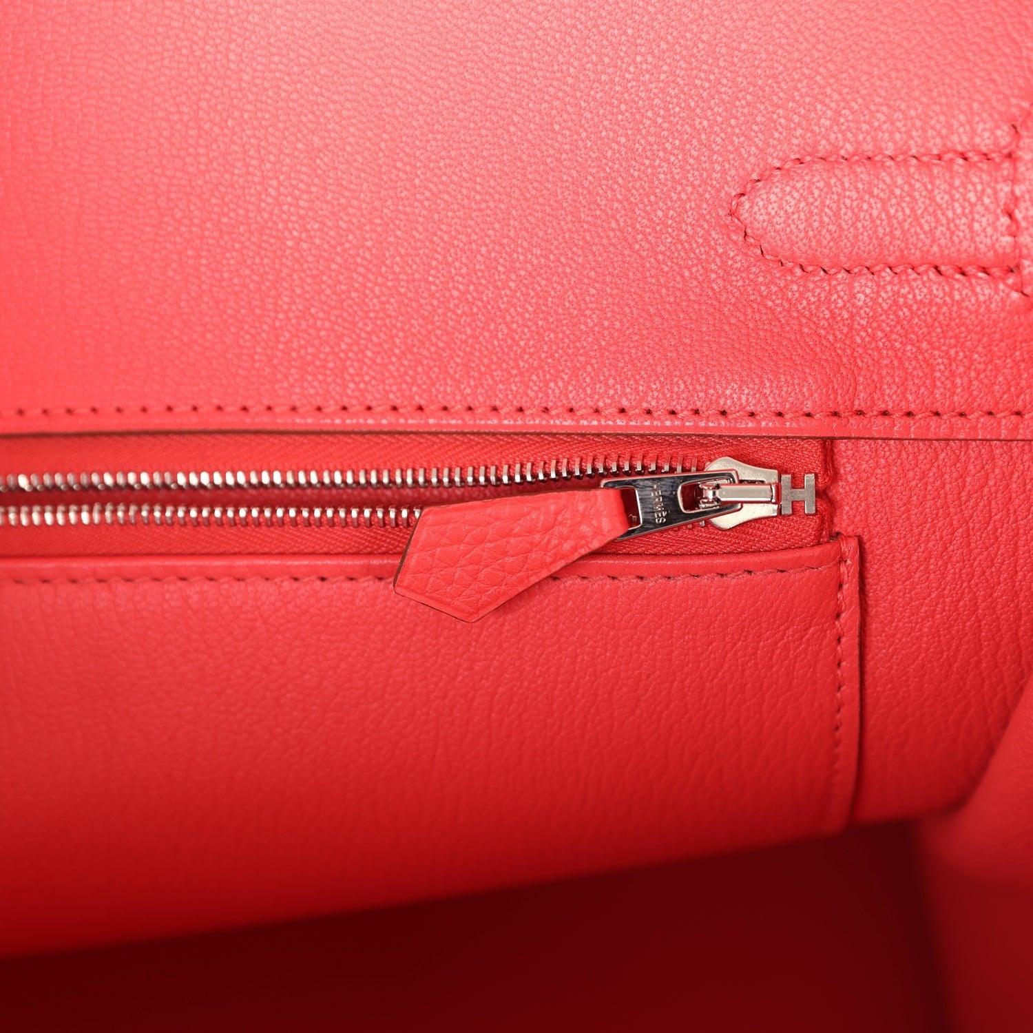 Pre-owned Hermes Birkin 35 Rose Jaipur Clemence Palladium Hardware
