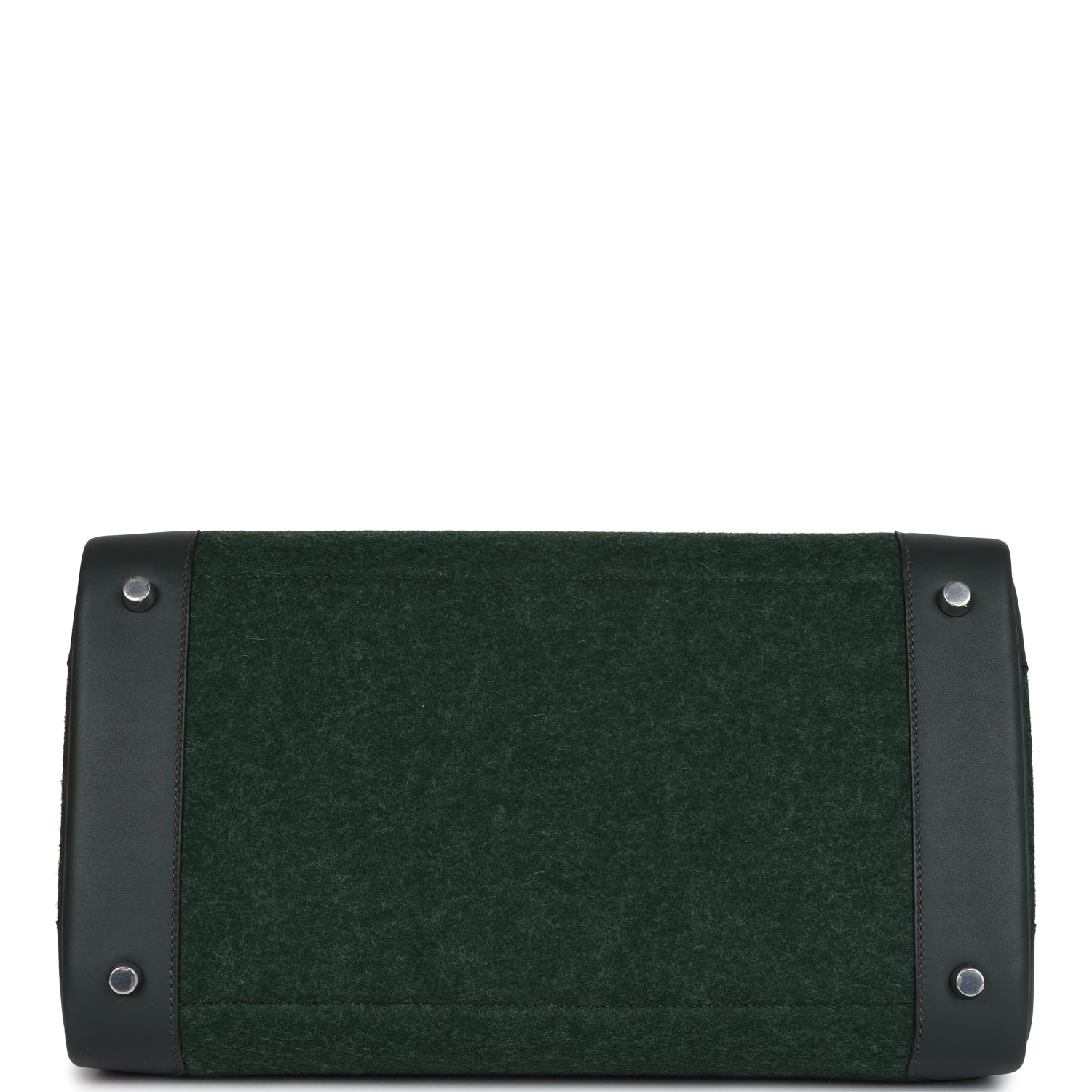 Hermes Birkin 35 Vert Anglais Feutre Wool and Vert Fonce Feutre Swift Palladium Hardware