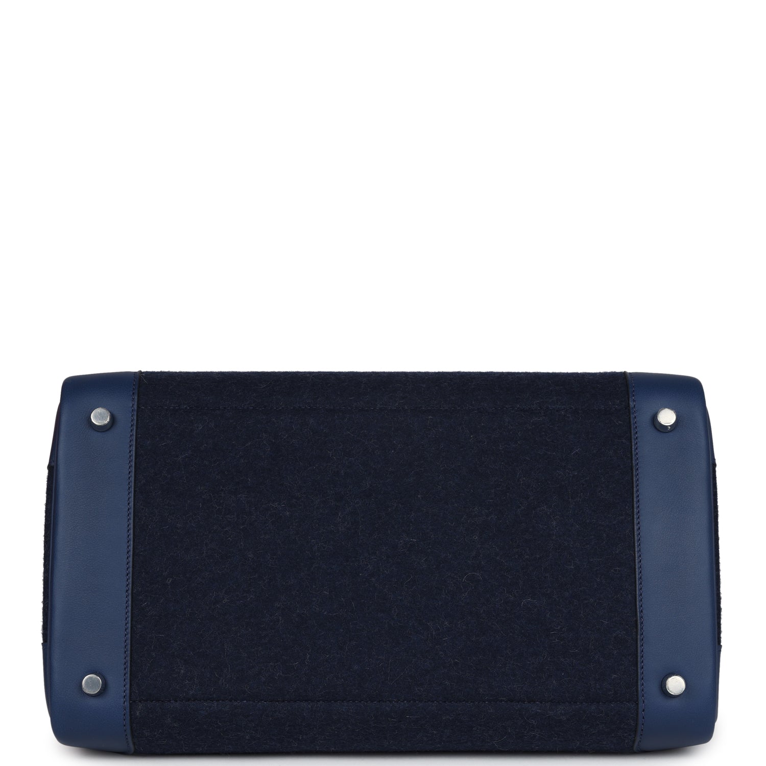 Hermes Birkin 35 Bleu Nuit Feutre Wool and Bleu De Malte Swift Palladium Hardware