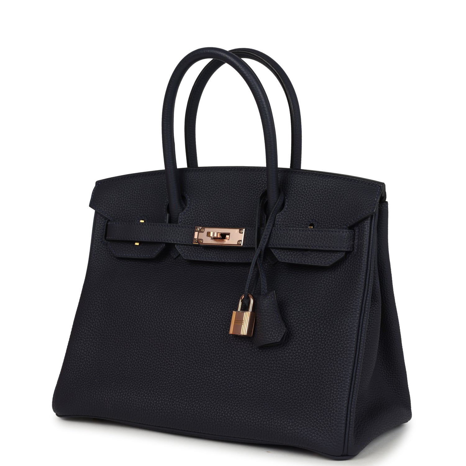 Hermes Birkin 30 Bleu Nuit Togo Rose Gold Hardware