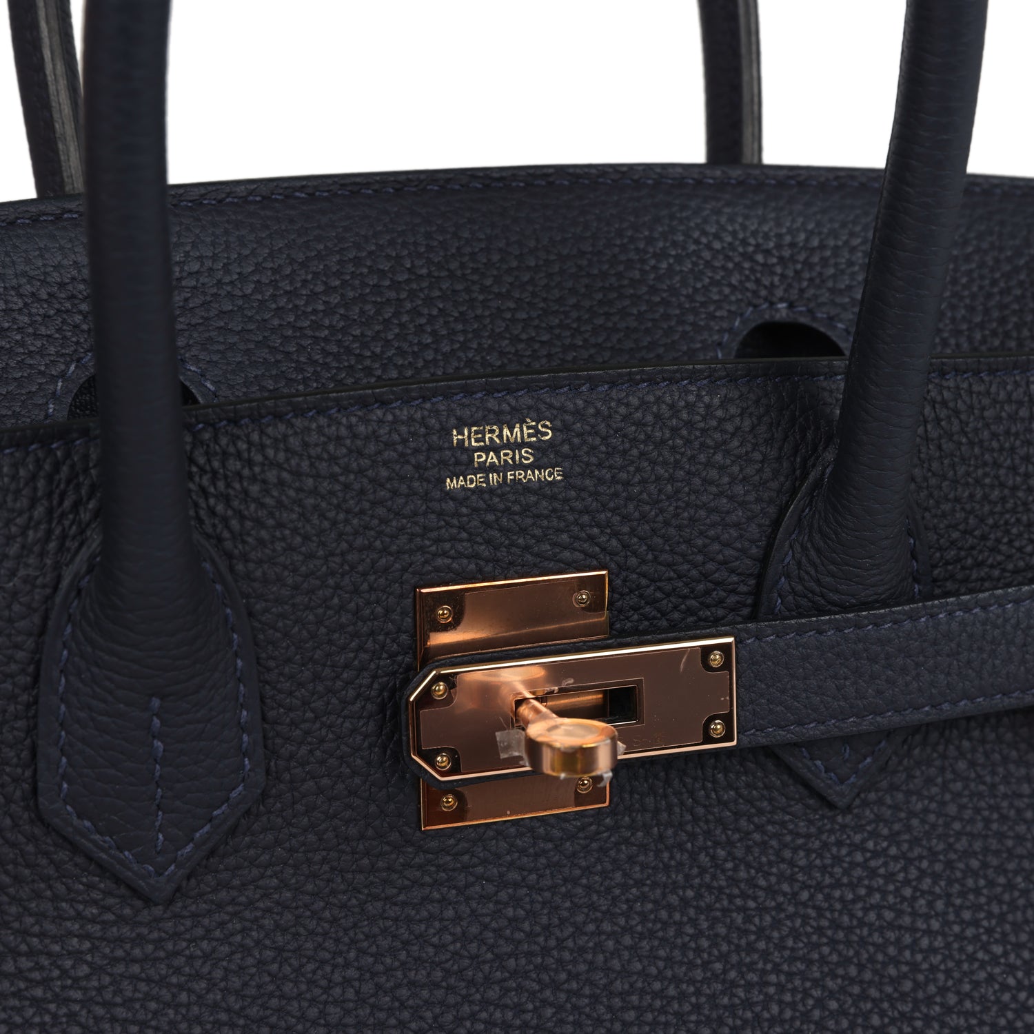 Hermes Birkin 30 Bleu Nuit Togo Rose Gold Hardware