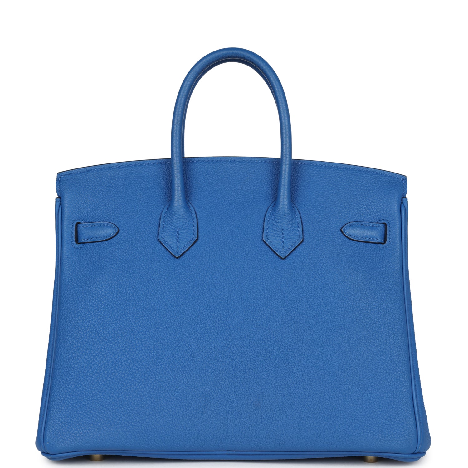 Pre-owned Hermes Birkin 25 Bleu Zellige Togo Gold Hardware