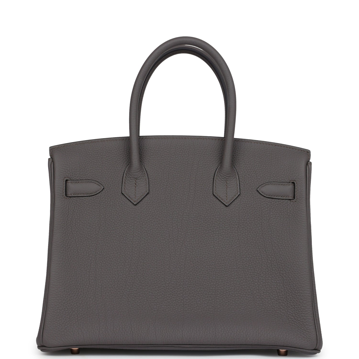 Pre-owned Hermes Birkin 30 Etain Togo Rose Gold Hardware