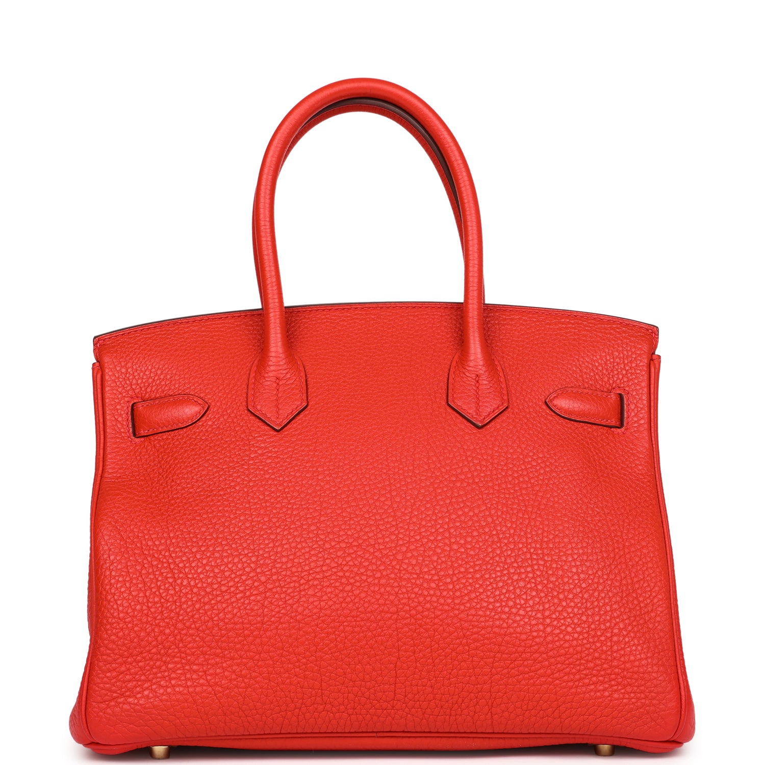 Pre-owned Hermes Birkin 30 Geranium Togo Gold Hardware