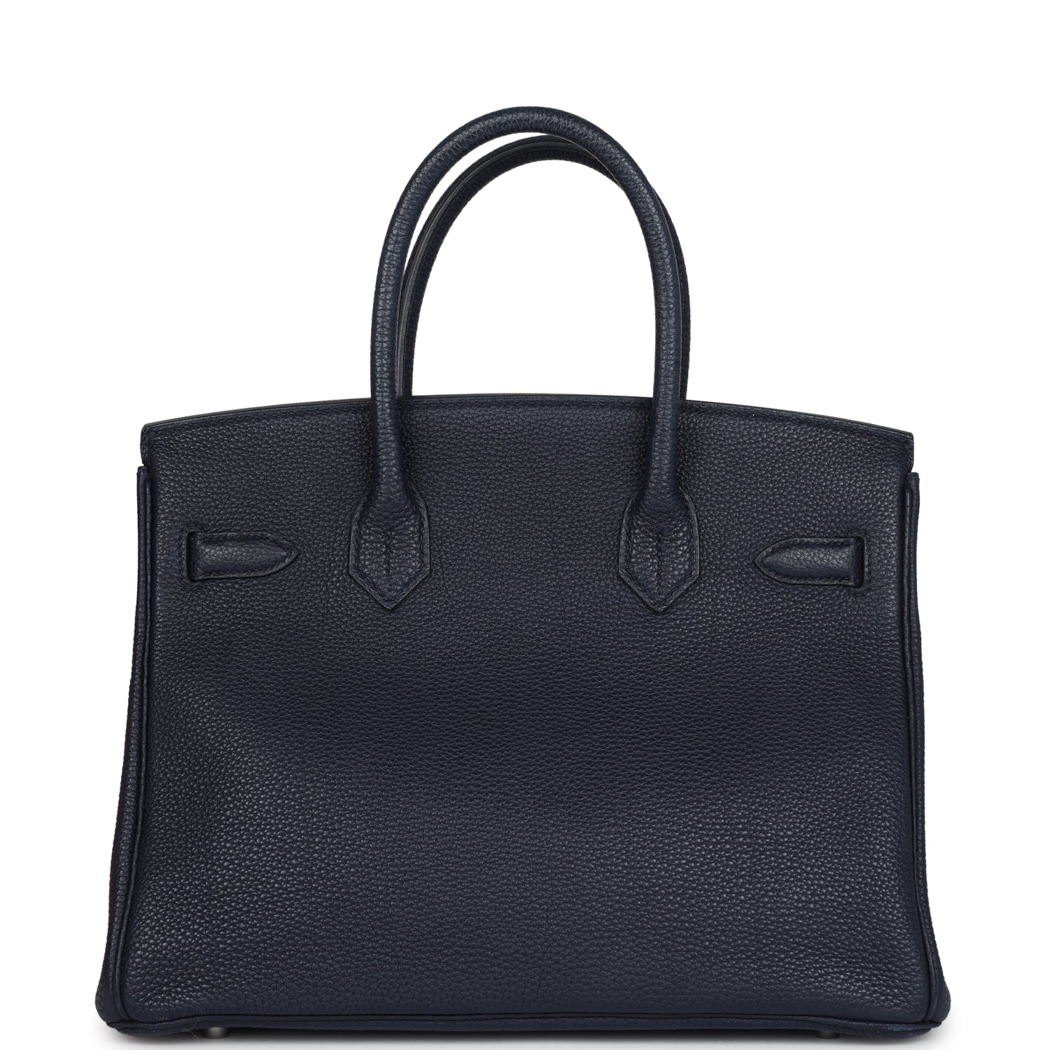 Pre-owned Hermes Birkin 30 Bleu Nuit Togo Palladium Hardware