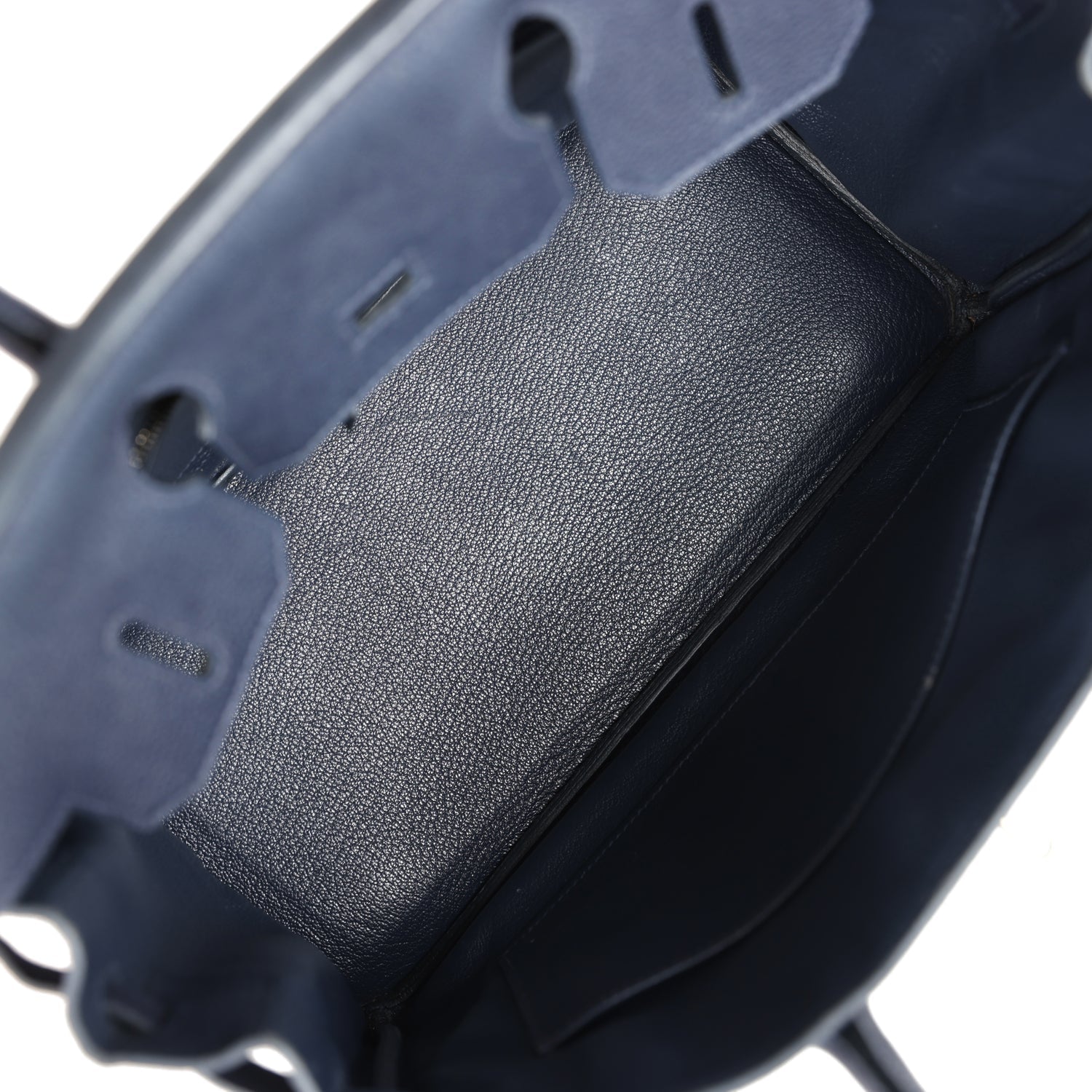 Pre-owned Hermes Birkin 30 Bleu Nuit Togo Palladium Hardware