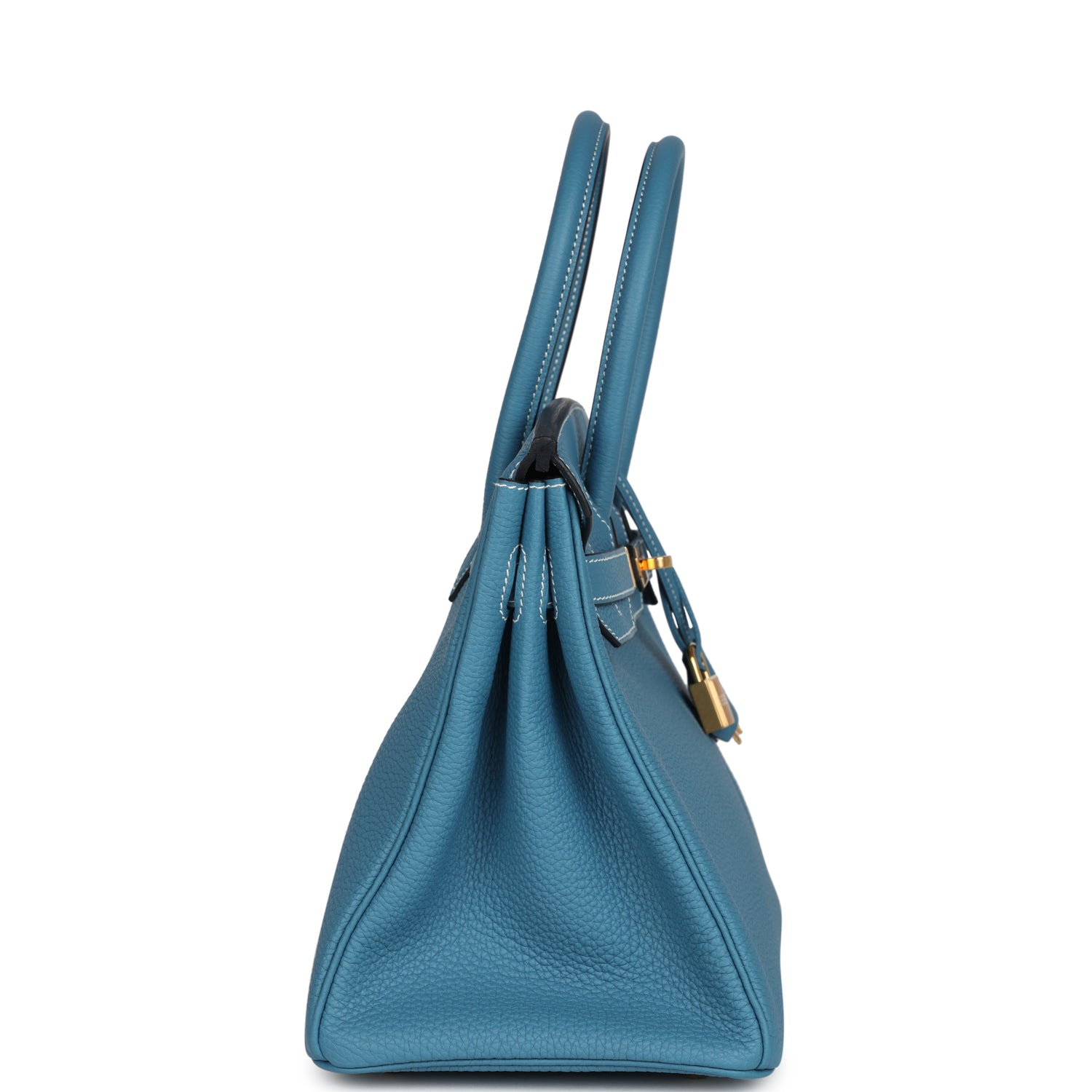 Hermes Birkin 30 Blue Jean Togo Gold Hardware