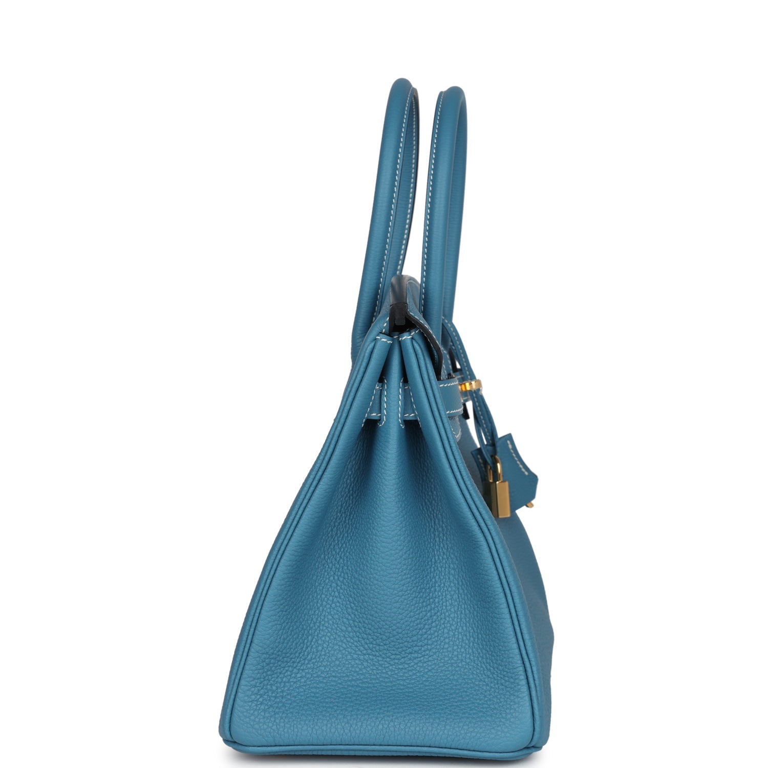 Hermes Birkin 30 Blue Jean Togo Gold Hardware