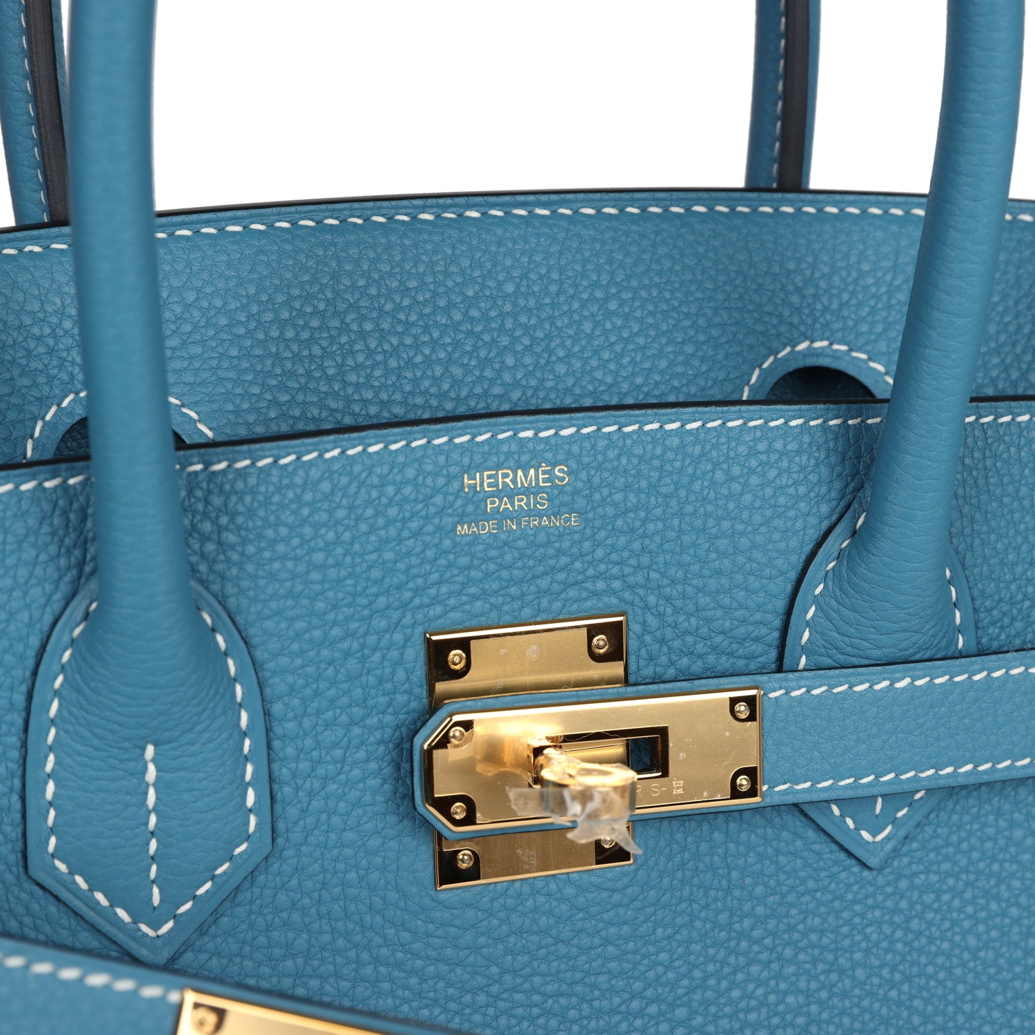 Hermes Birkin 30 Blue Jean Togo Gold Hardware
