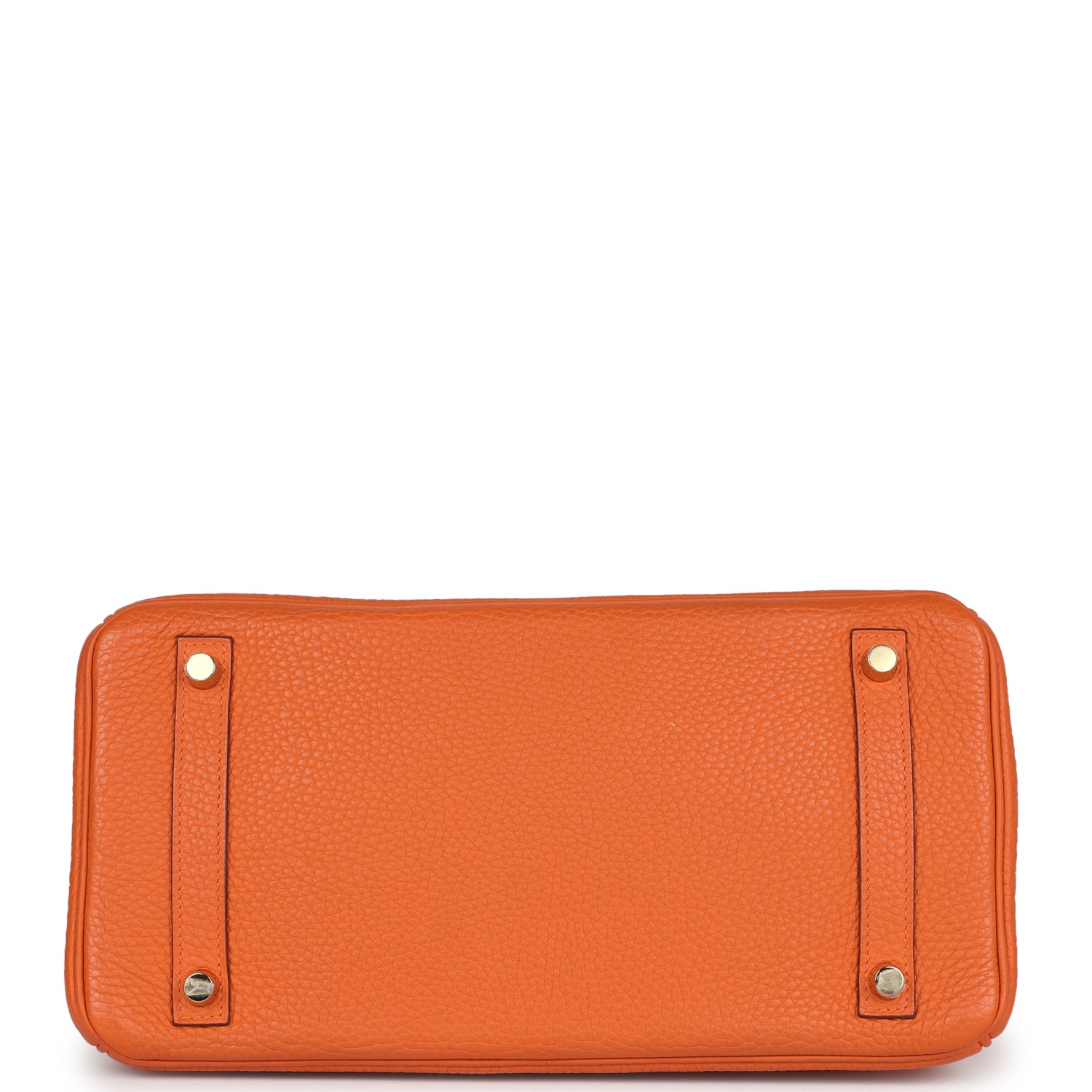 Pre-owned Hermes Birkin 30 Orange Togo Gold Hardware