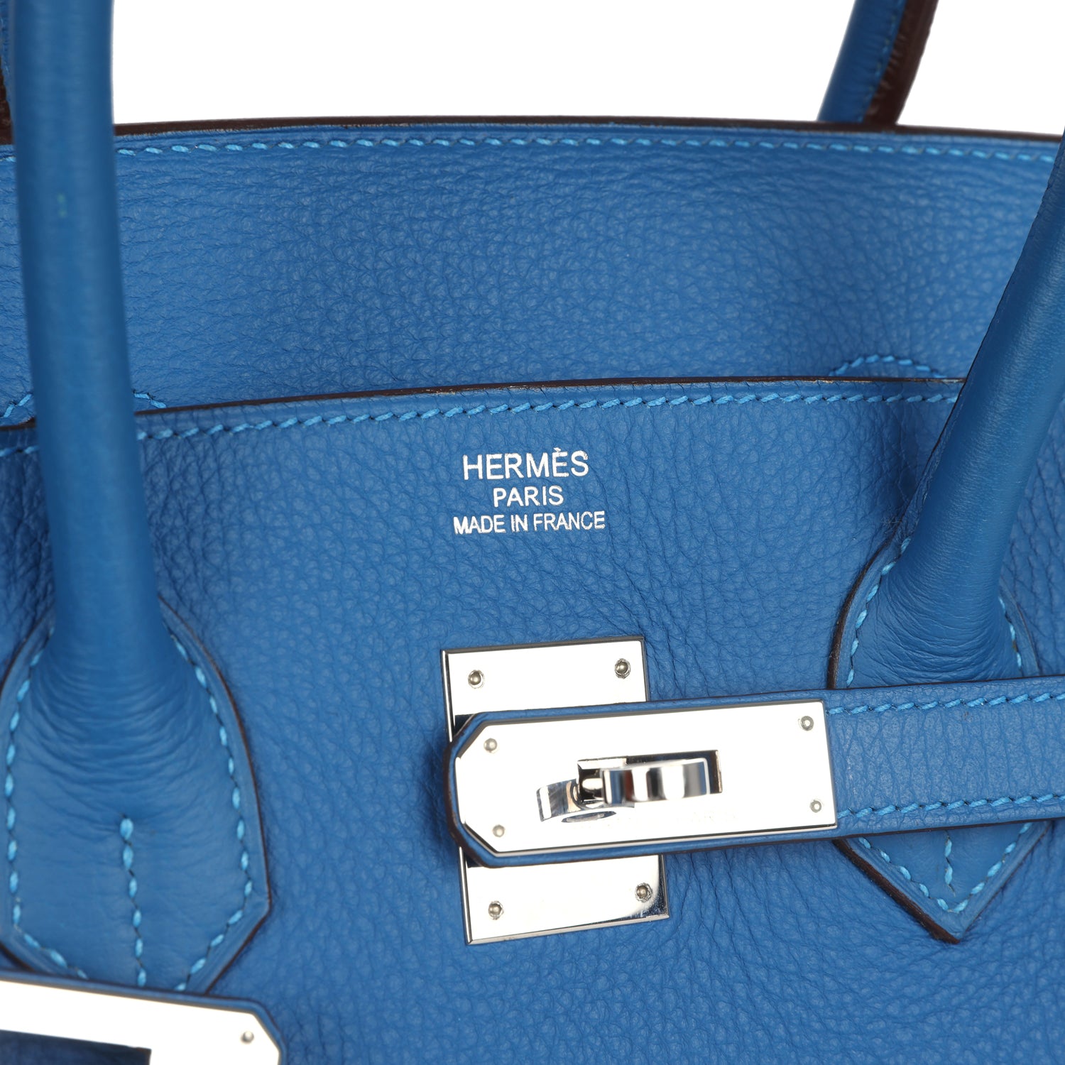 Pre-owned Hermes Birkin 35 Mykonos Togo Palladium Hardware