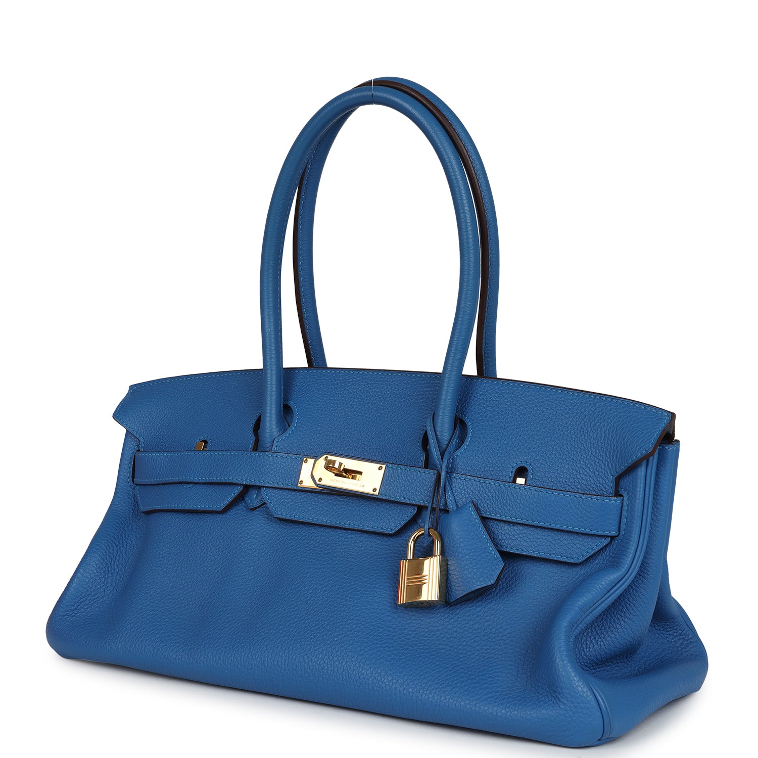 Pre-owned Hermes Shoulder Birkin 42 JPG Mykonos Clemence Gold Hardware