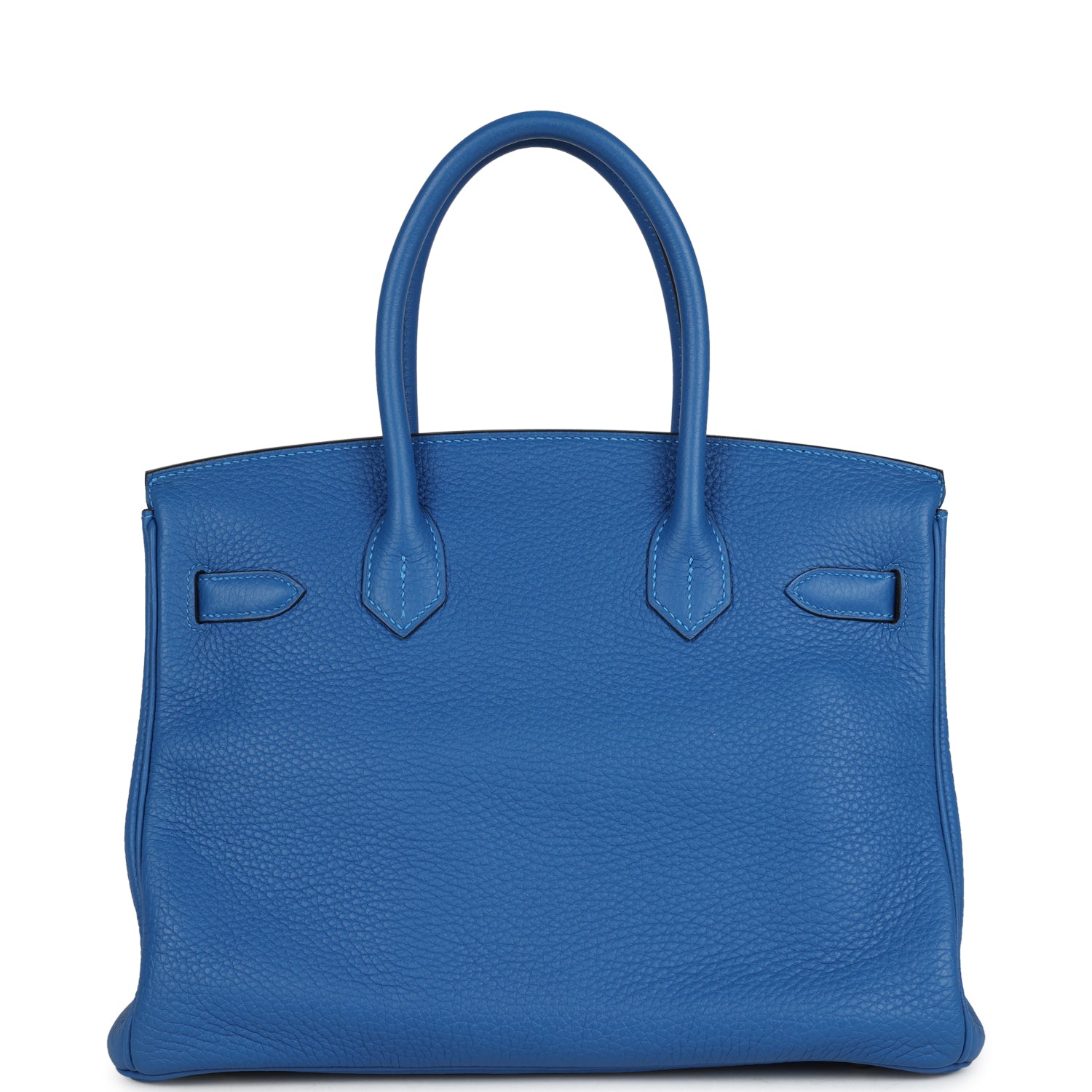 Pre-owned Hermes Birkin 30 Bleu Hydra Clemence Gold Hardware