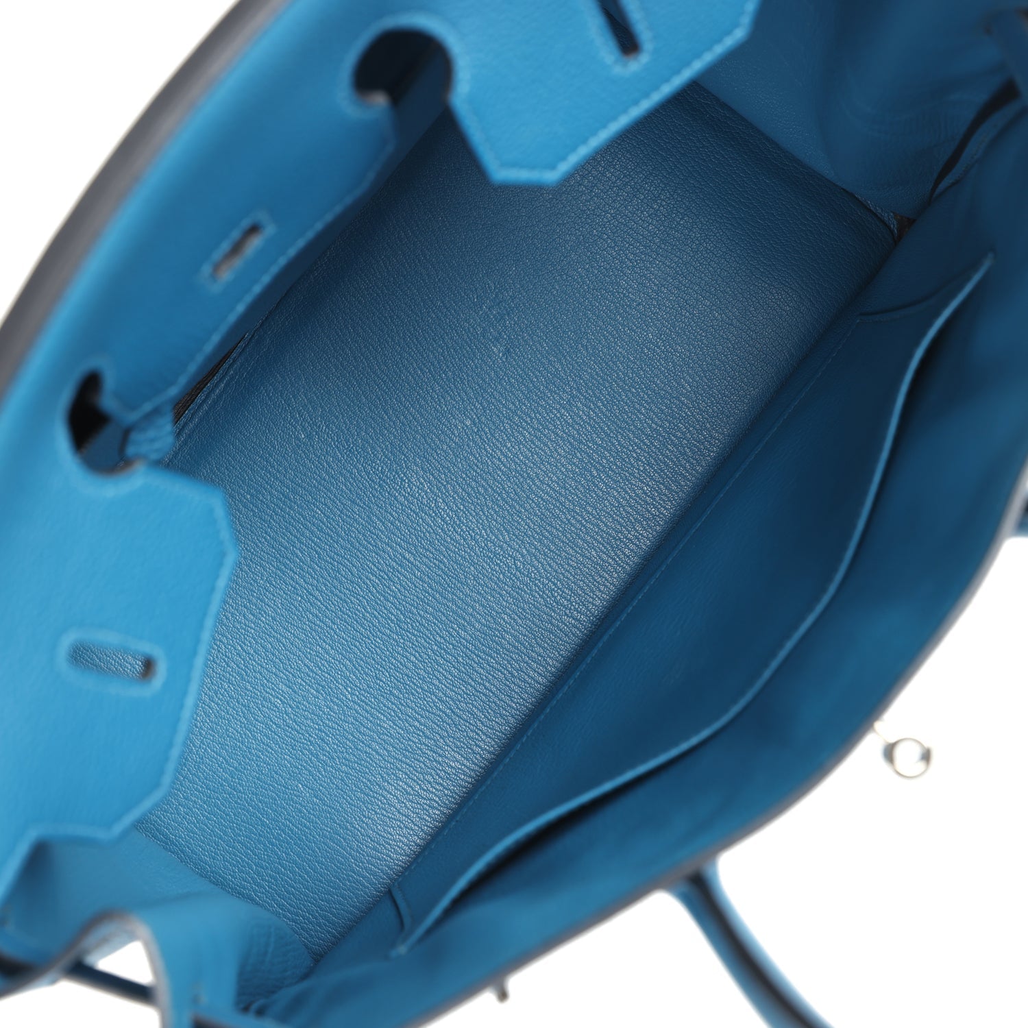 Pre-owned Hermes Birkin 35 Bleu de Galice Togo Palladium Hardware