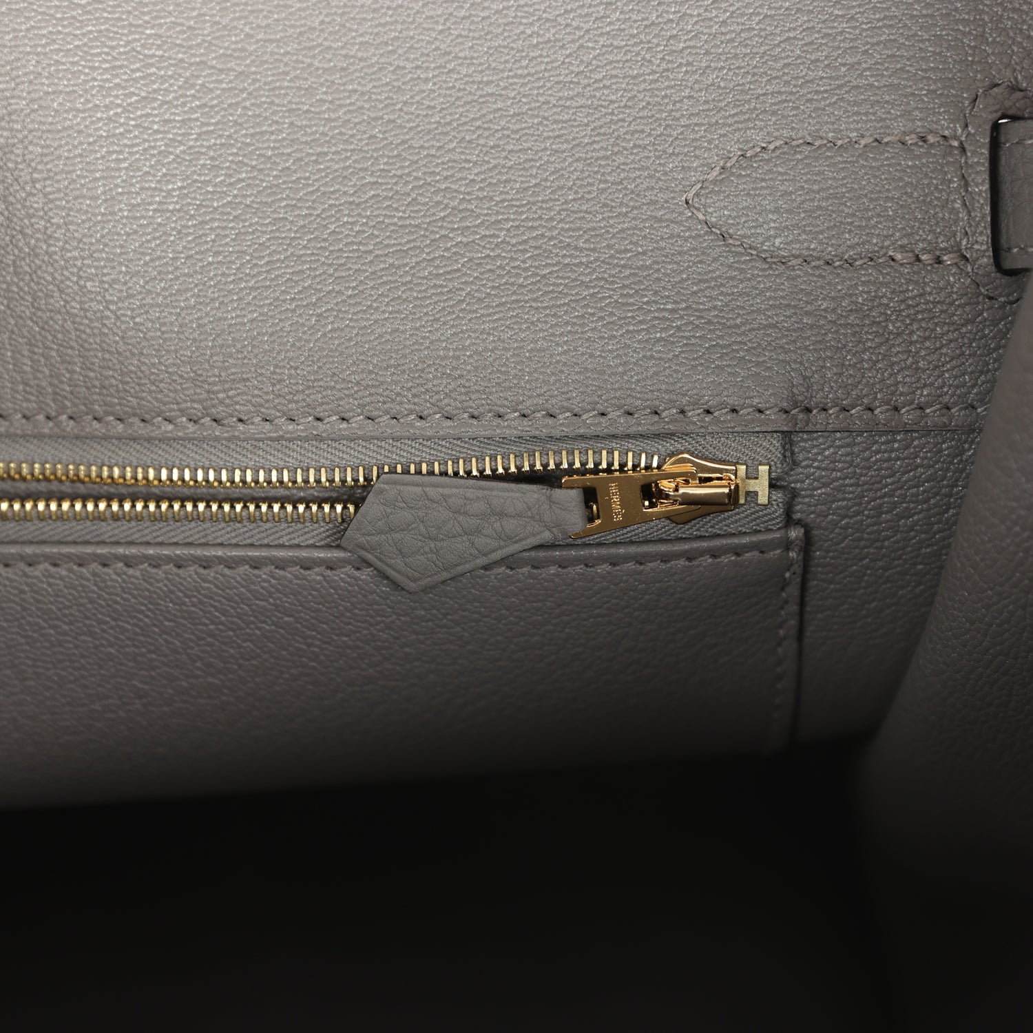Hermes Birkin 35 Gris Meyer Togo Permabrass Hardware