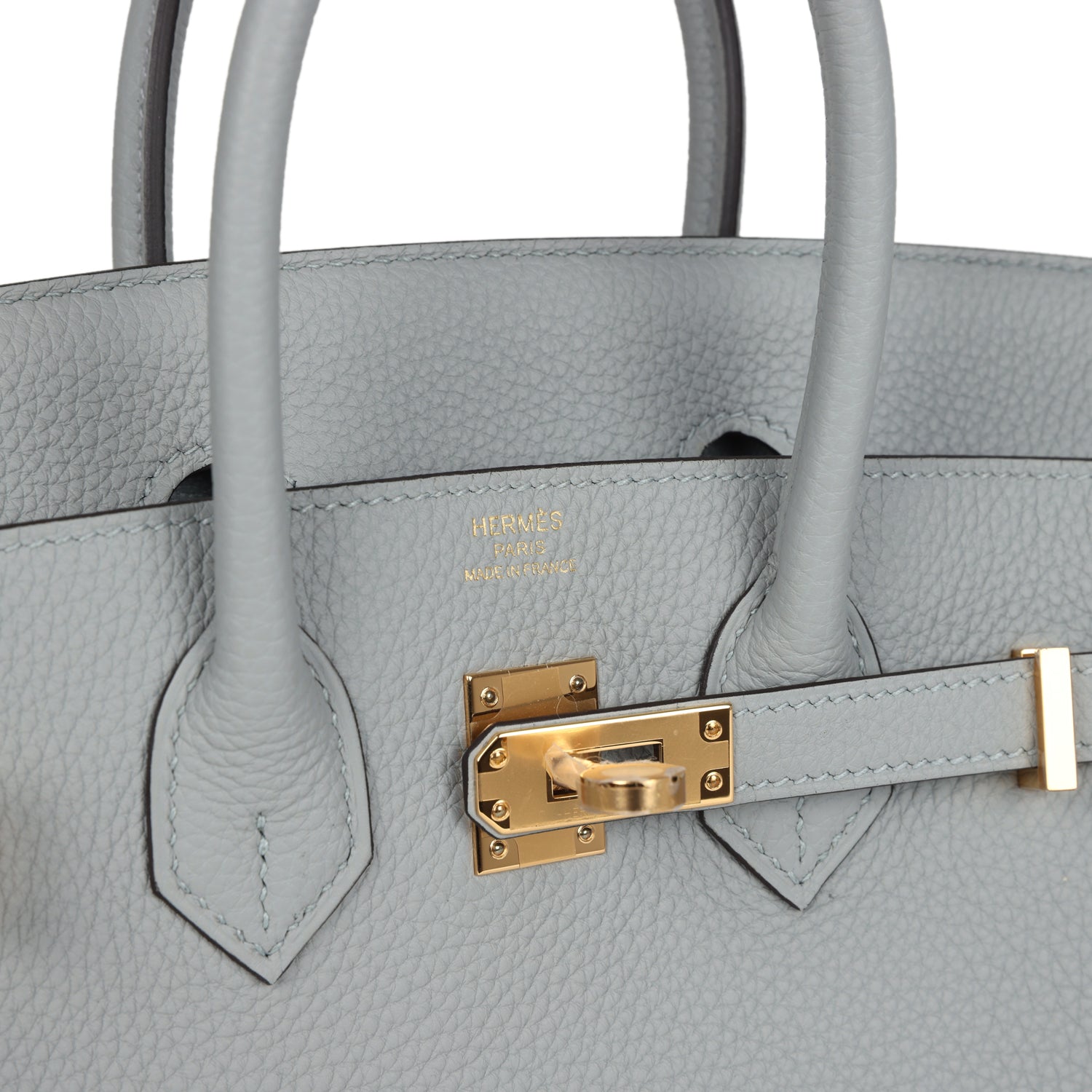 Hermes Birkin 25 Bleu Glacier Togo Gold Hardware