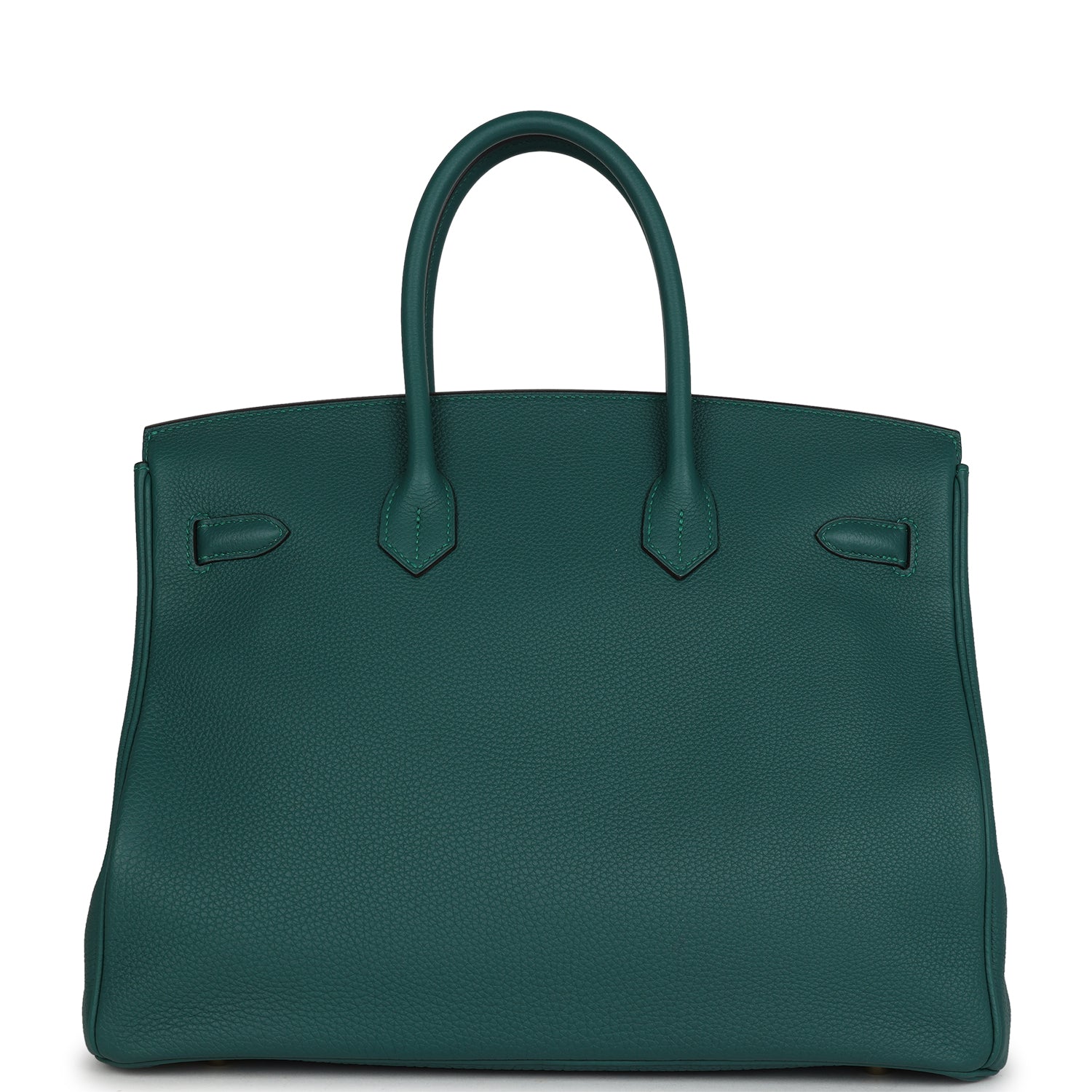 Pre-owned Hermes Birkin 35 Malachite Togo Gold Hardware