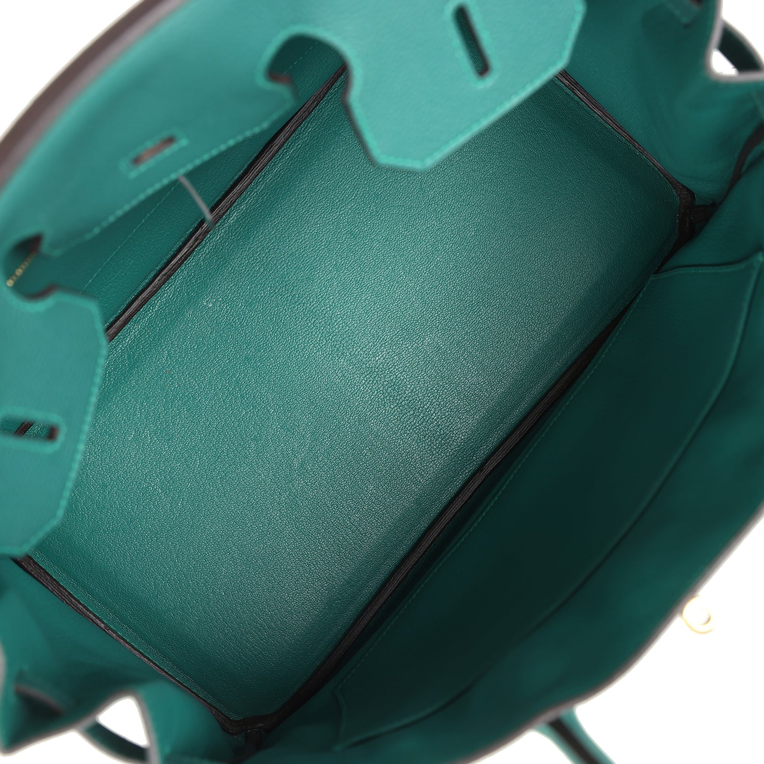 Pre-owned Hermes Birkin 35 Malachite Togo Gold Hardware