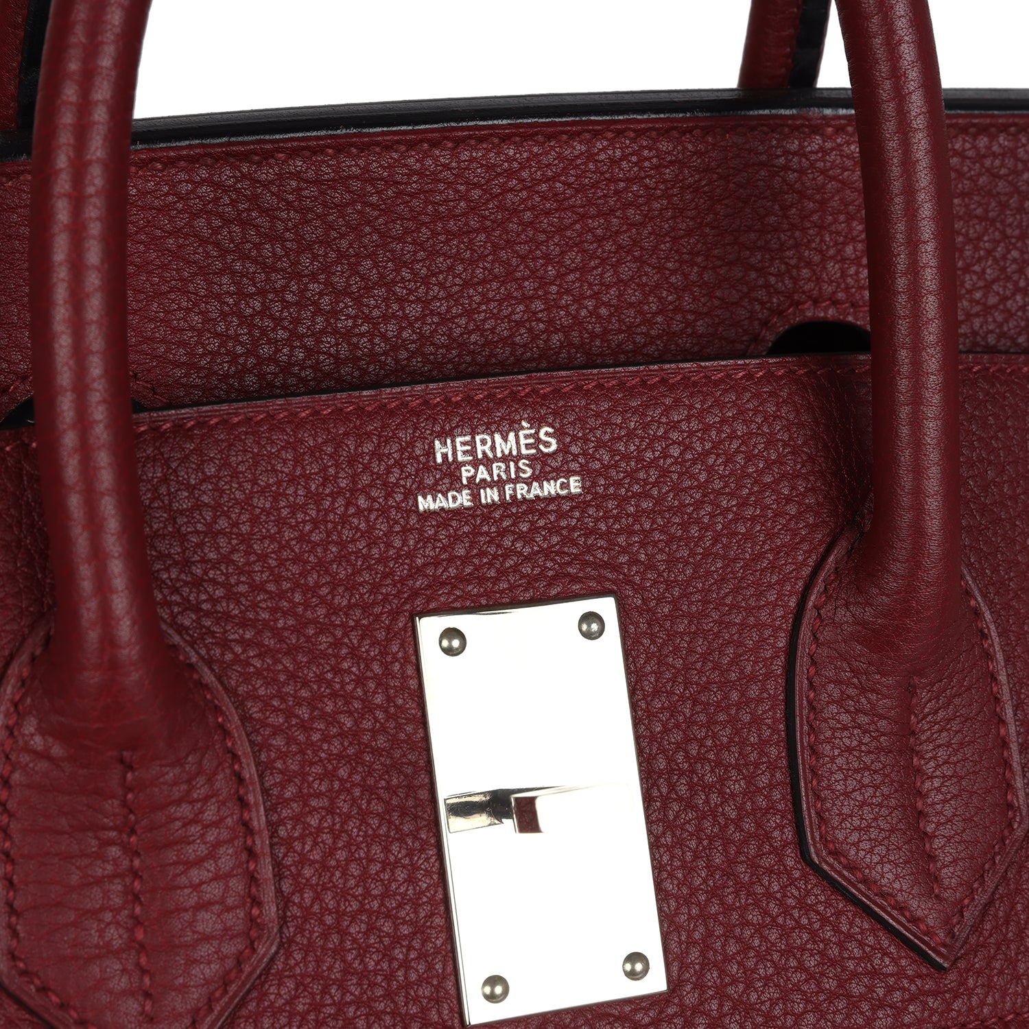 Vintage Hermes Birkin HAC 50 Rouge H Fjord Palladium Hardware