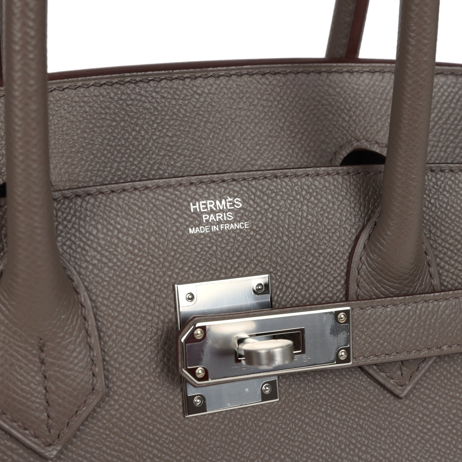 Hermes Birkin Sellier 30 Etain Epsom Palladium Hardware