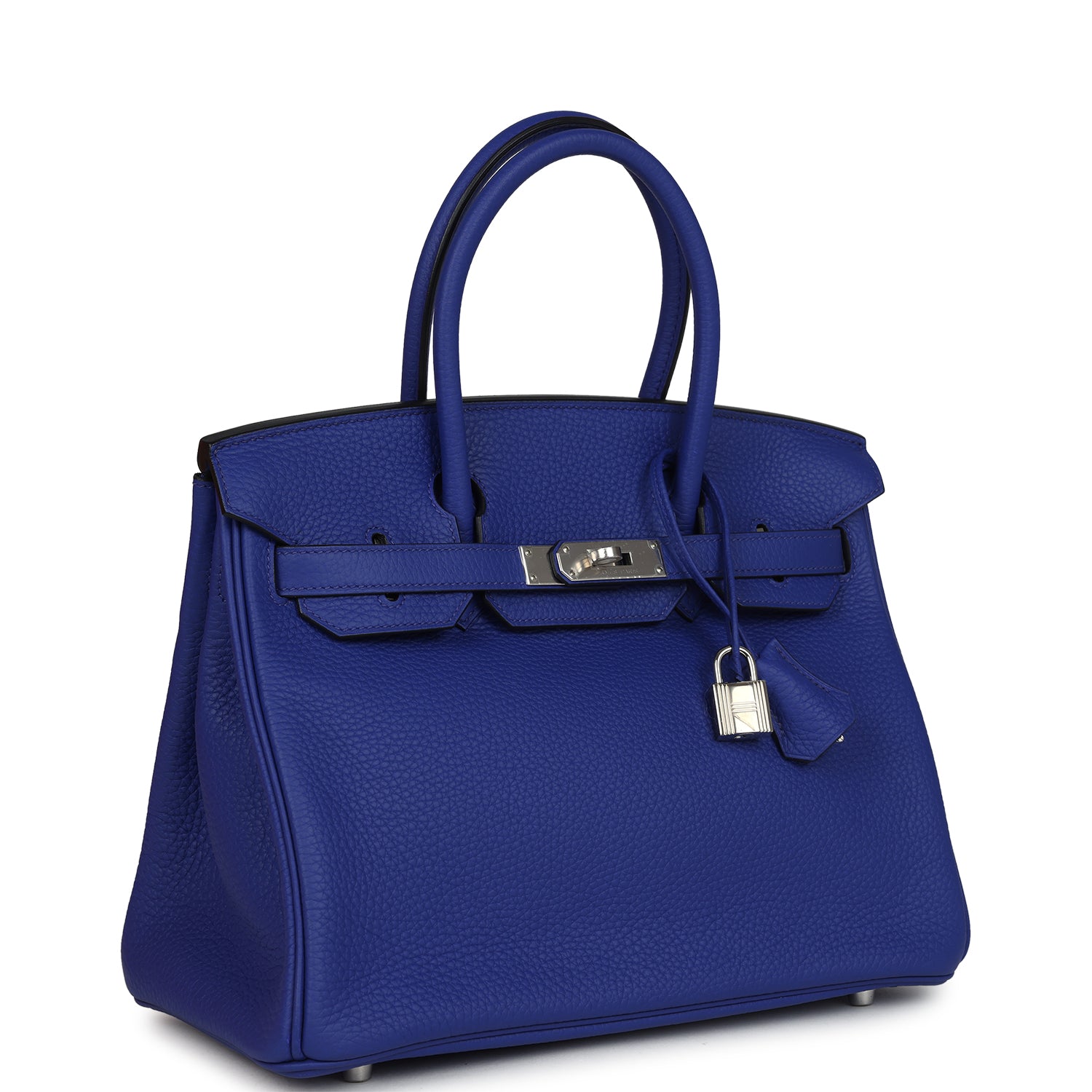 Hermes Birkin 30 Bleu Electric Clemence Palladium Hardware