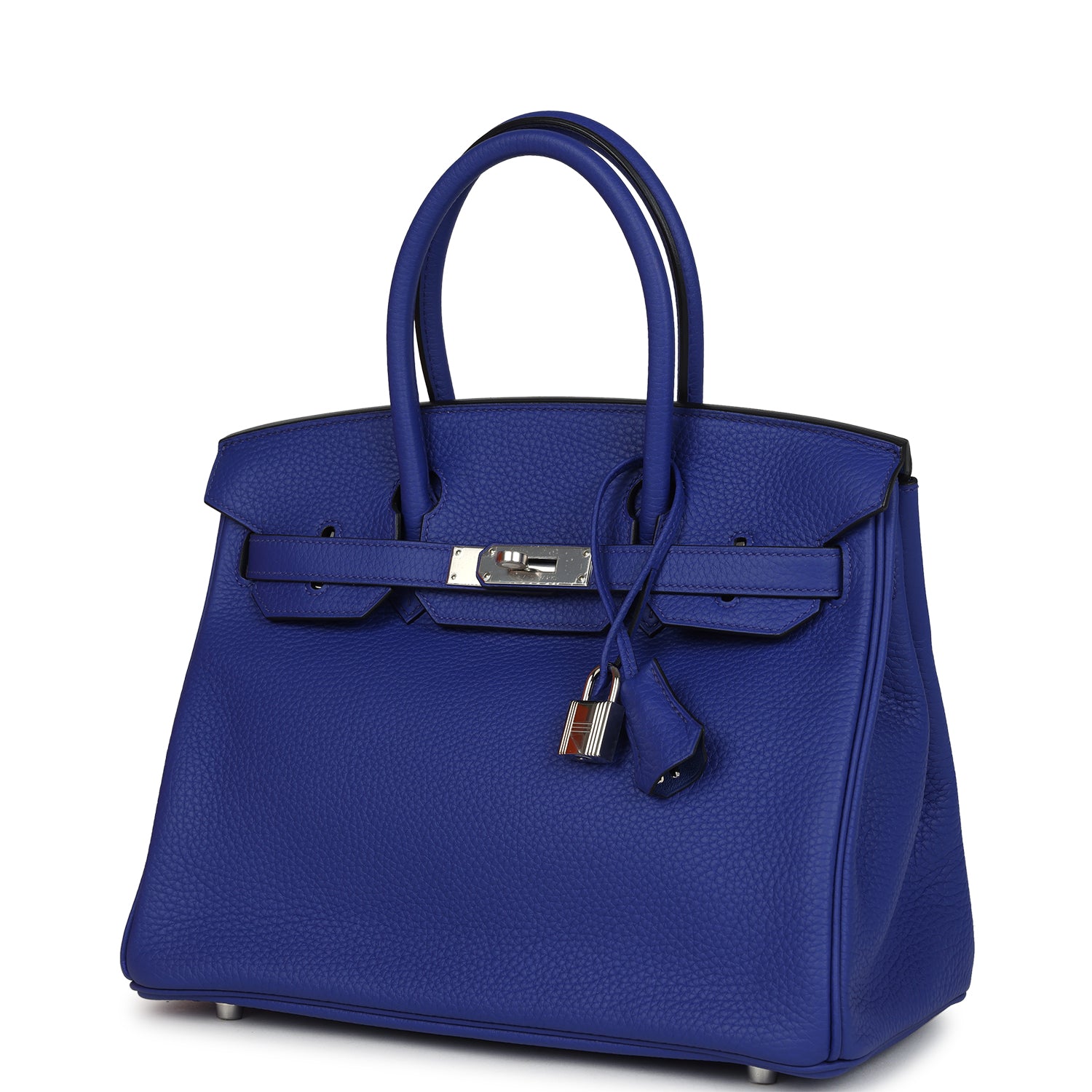 Hermes Birkin 30 Bleu Electric Clemence Palladium Hardware