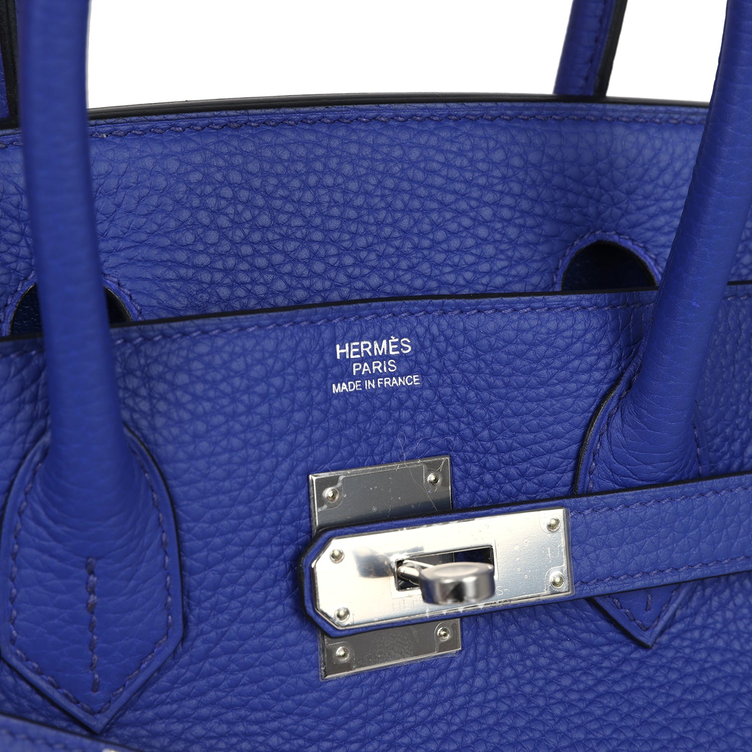 Hermes Birkin 30 Bleu Electric Clemence Palladium Hardware