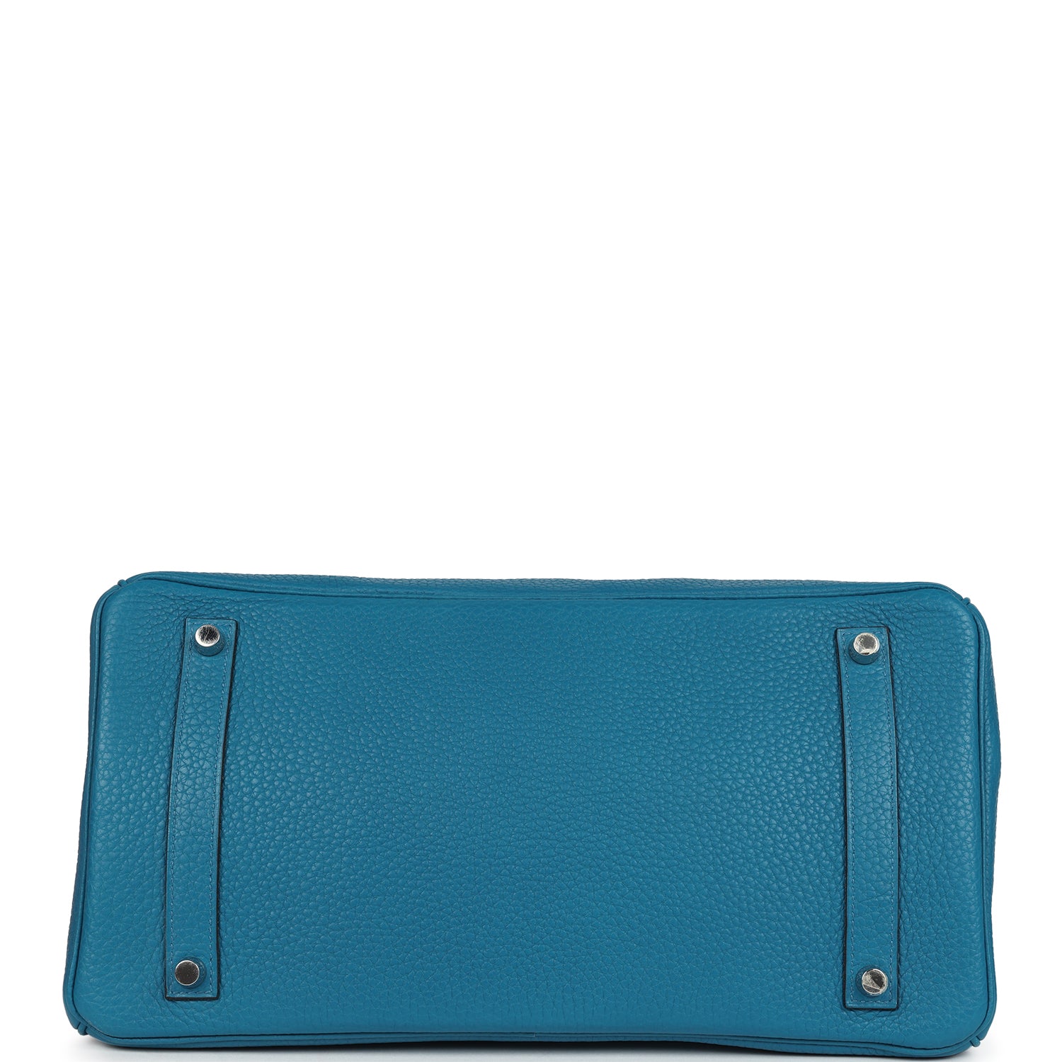 Pre-owned Hermes Birkin 35 Bleu Izmir Verso Clemence Palladium Hardware