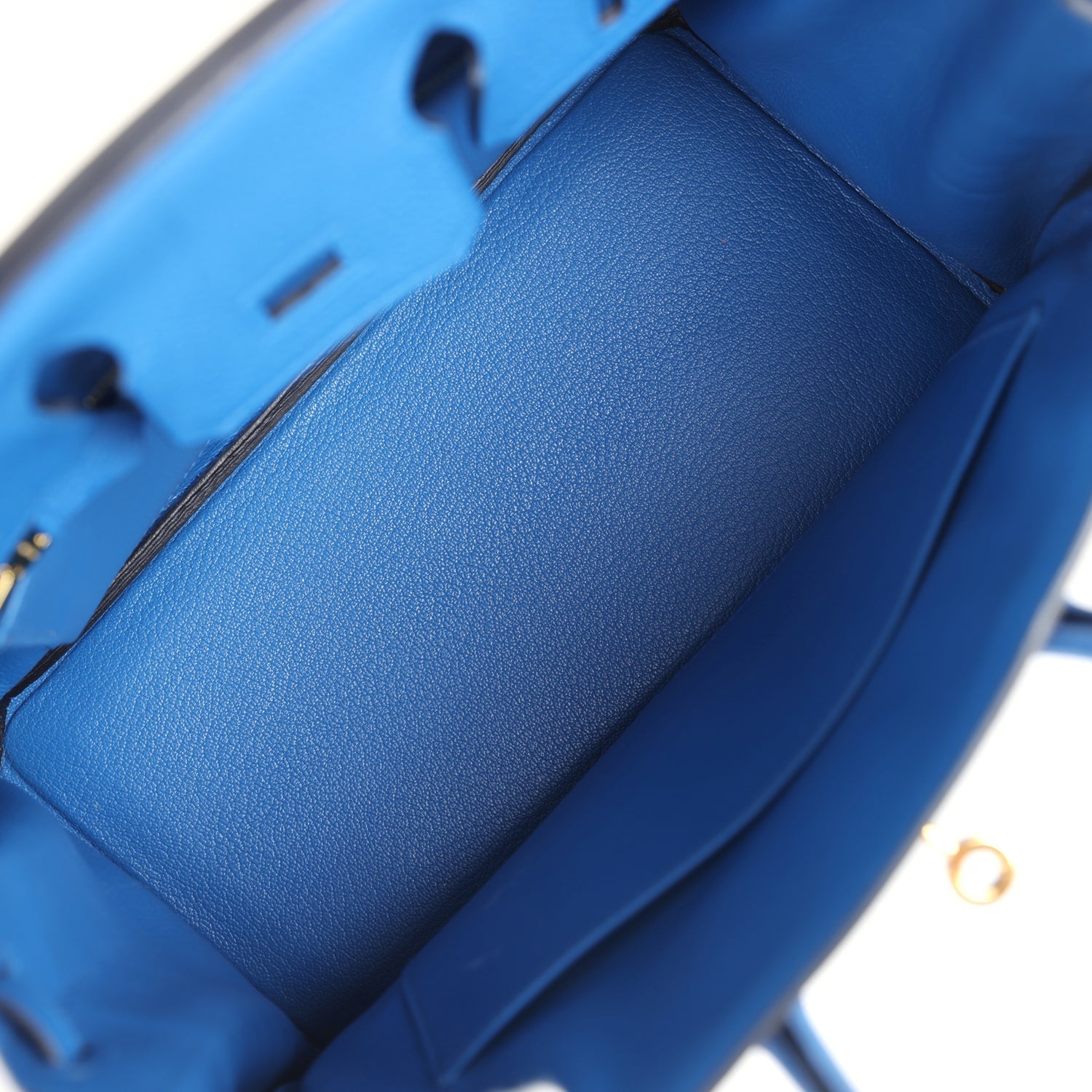 Pre-owned Hermes Birkin 25 Bleu Zellige Togo Gold Hardware