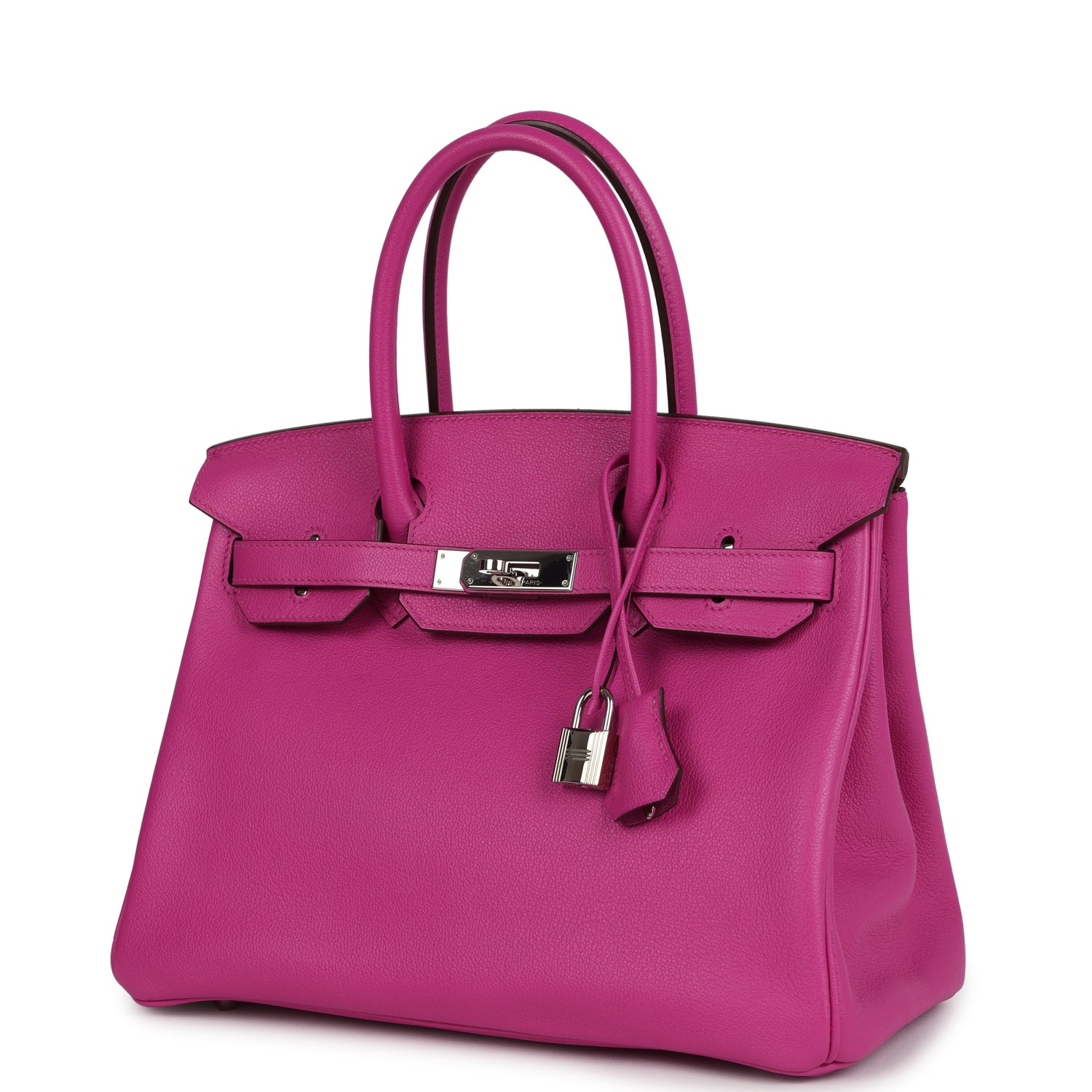 Pre-owned Hermes Birkin 30 Magnolia Novillo Palladium Hardware