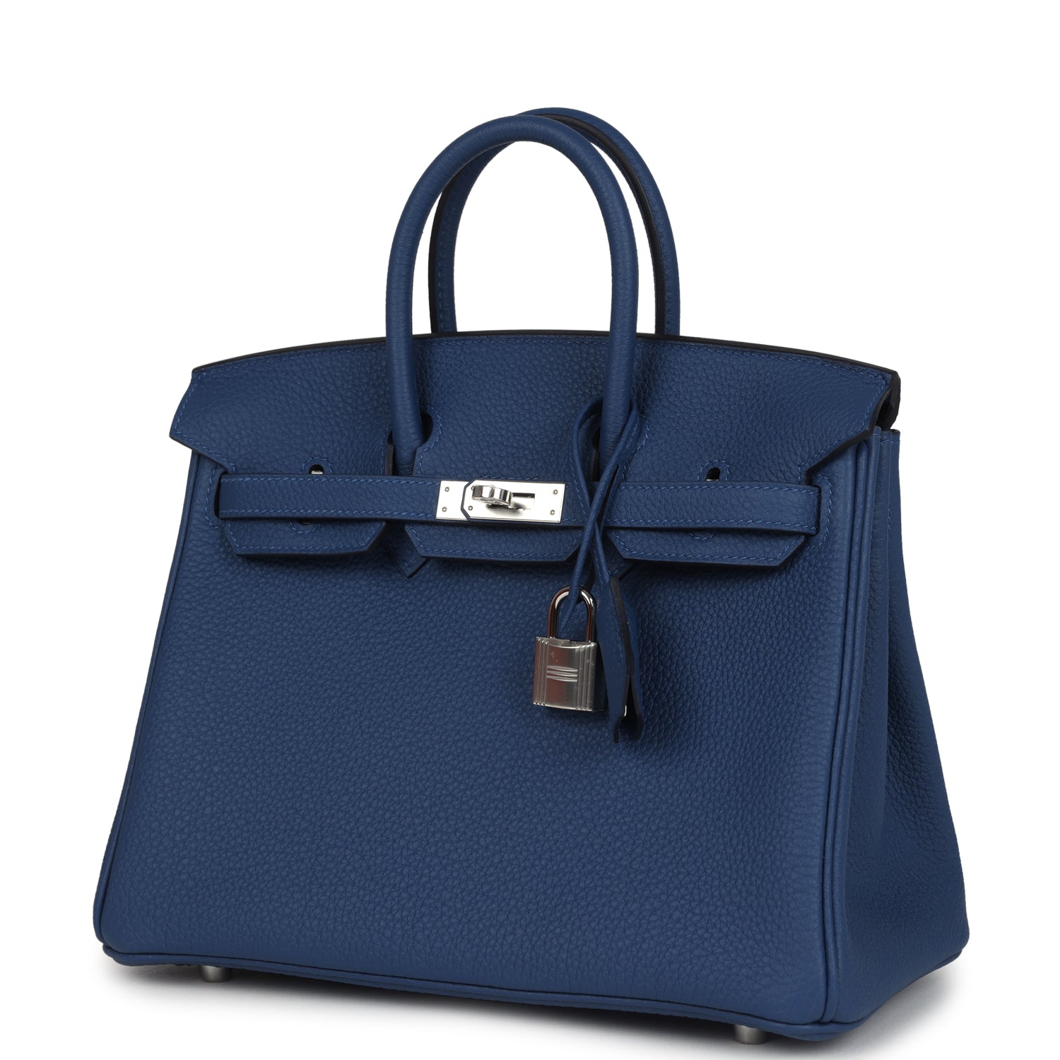 Hermes Birkin 25 Bleu Tie Togo Palladium Hardware