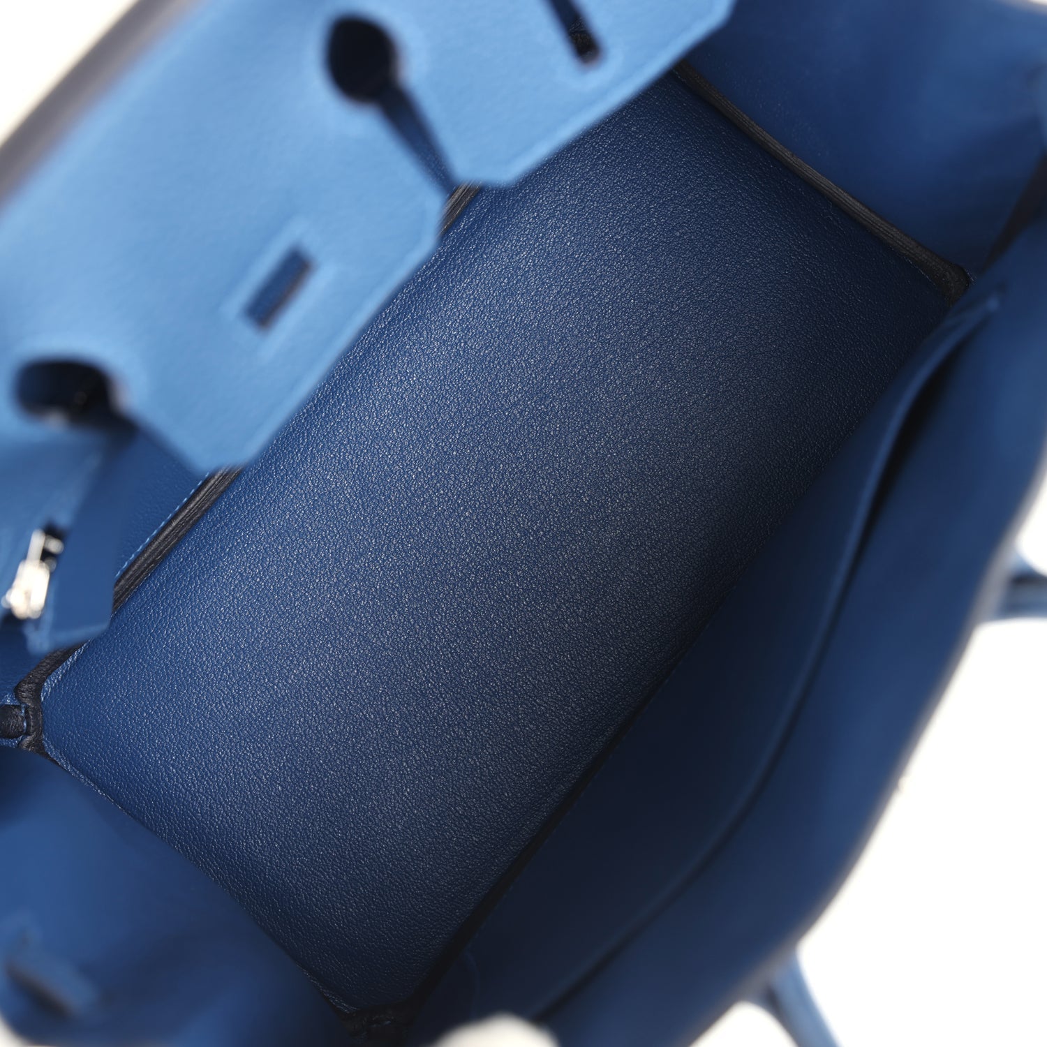 Hermes Birkin 25 Bleu Tie Togo Palladium Hardware