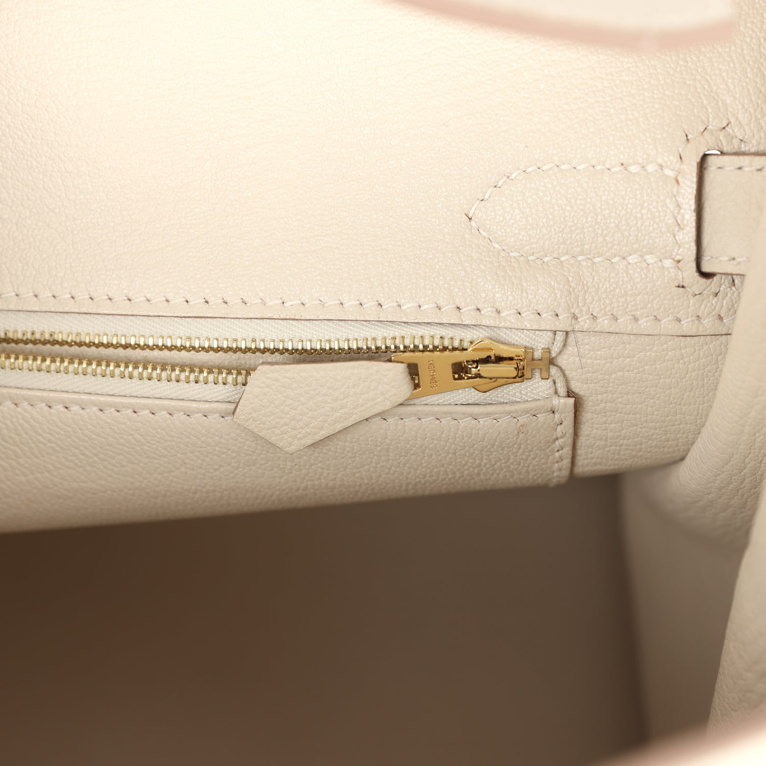 Pre-owned Hermes Birkin 30 Craie Togo Gold Hardware