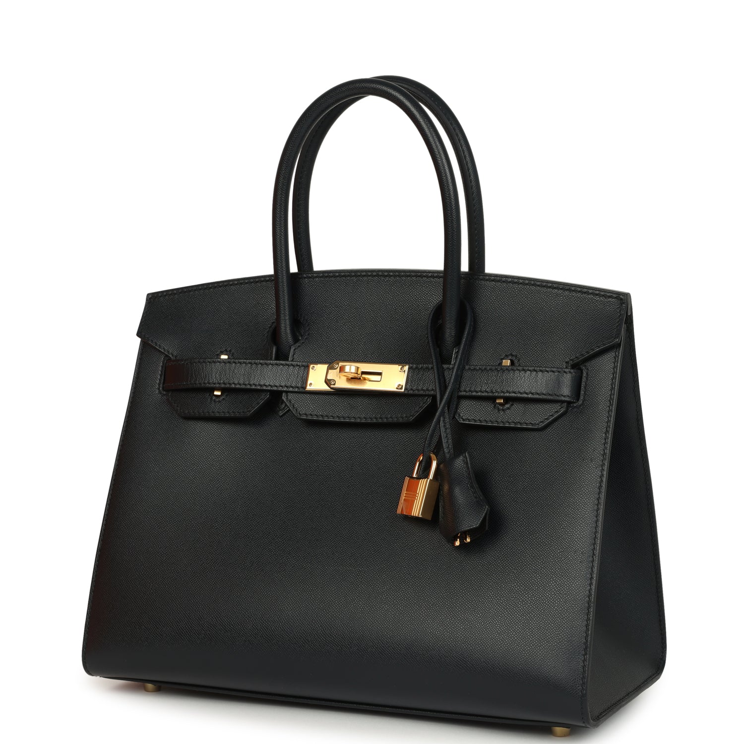 Pre-owned Hermes Birkin Sellier 30 Bleu Minuit Monsiuer Gold Hardware