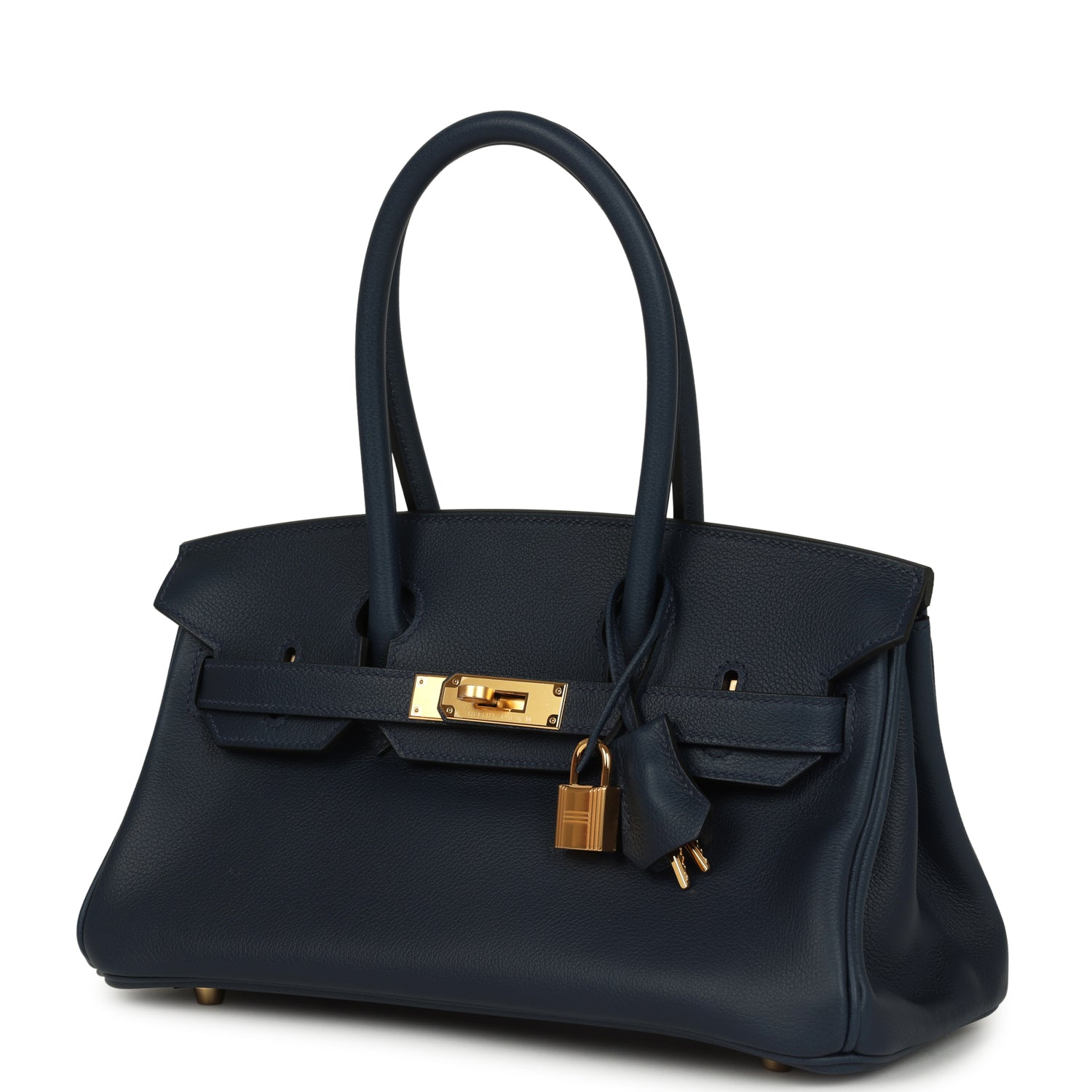 Hermes Shoulder Birkin Light 29 Bleu Abysse Evercolor Gold Hardware