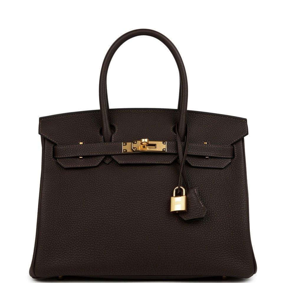 Hermes Birkin 30 Ebene Togo Gold Hardware
