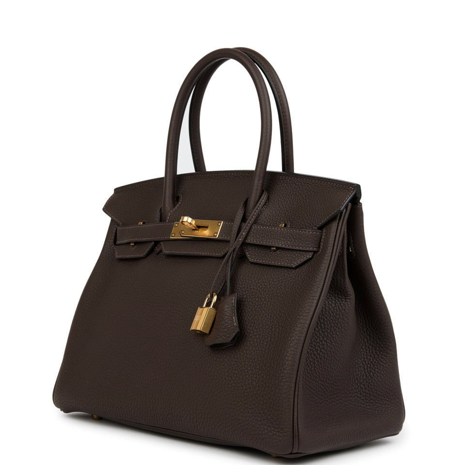 Hermes Birkin 30 Ebene Togo Gold Hardware