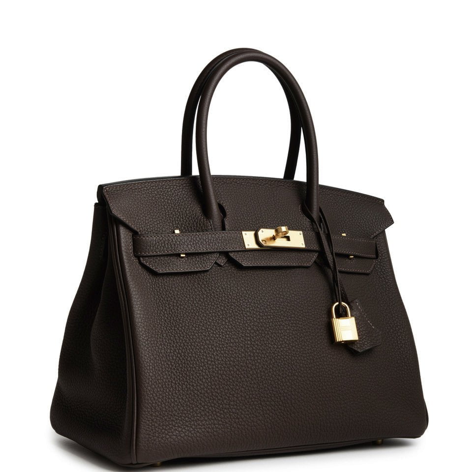 Hermes Birkin 30 Ebene Togo Gold Hardware