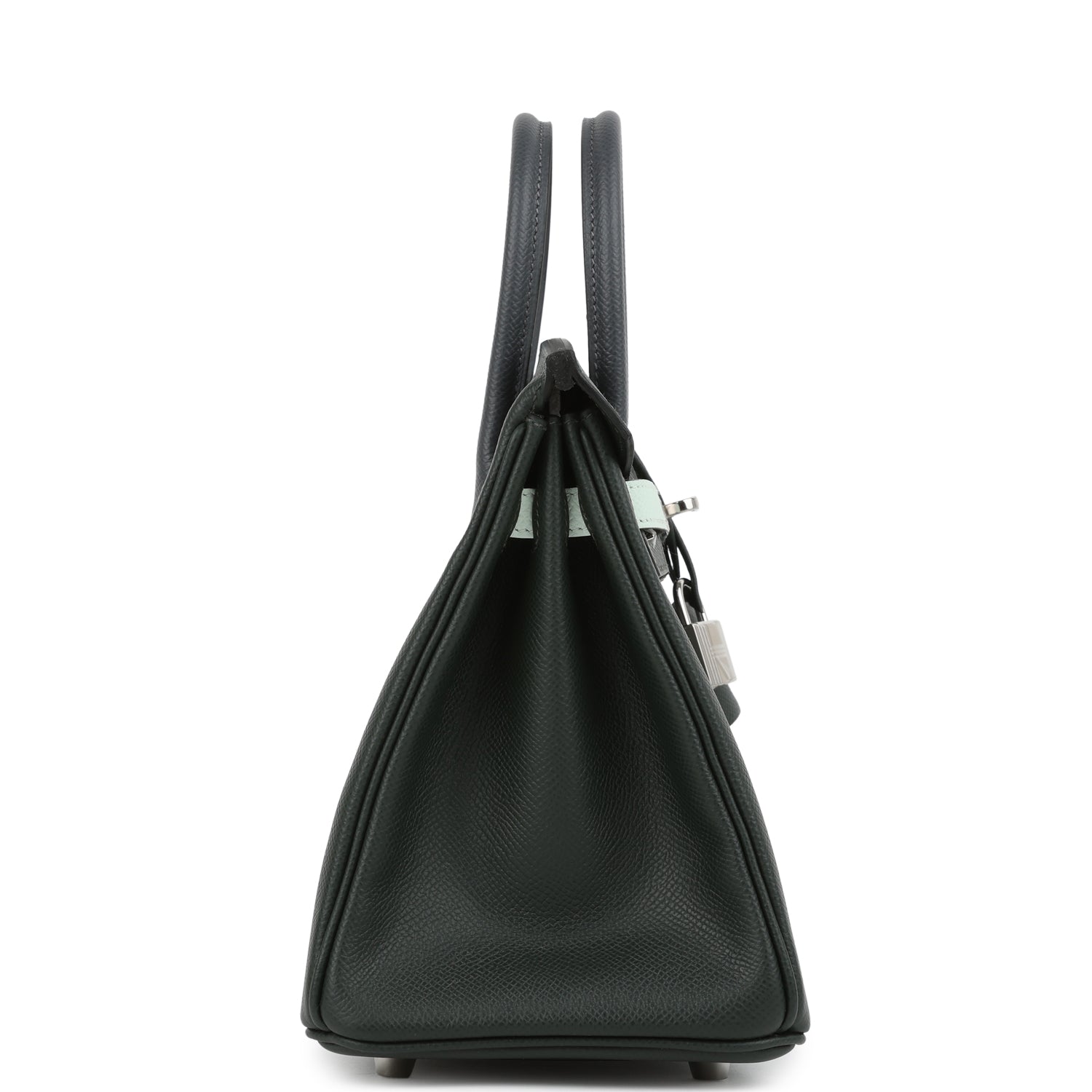 Hermes Birkin 25 Tricolor Vert Fonce, Ardoise and Vert Peppermint Epsom Palladium Hardware