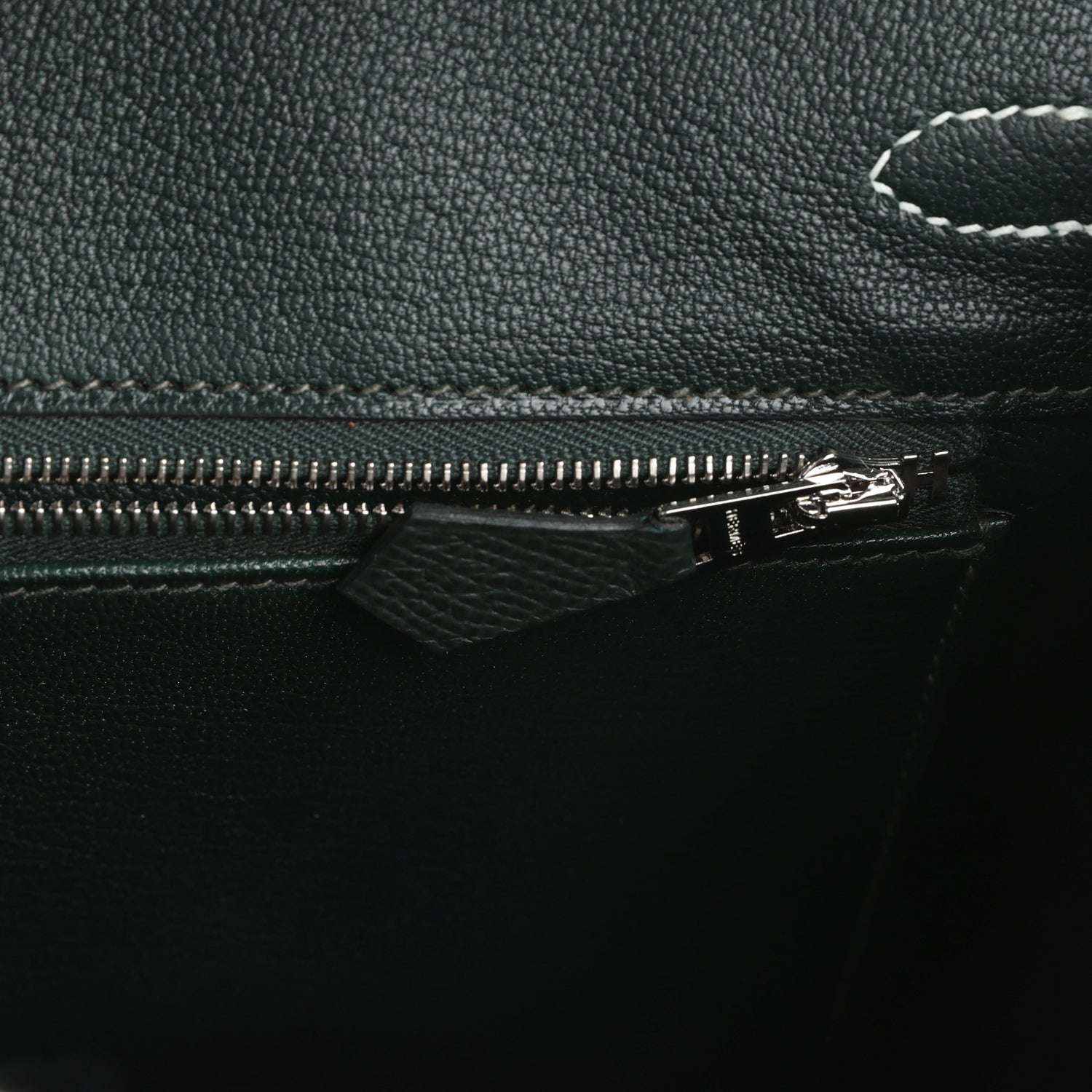Hermes Birkin 25 Tricolor Vert Fonce, Ardoise and Vert Peppermint Epsom Palladium Hardware