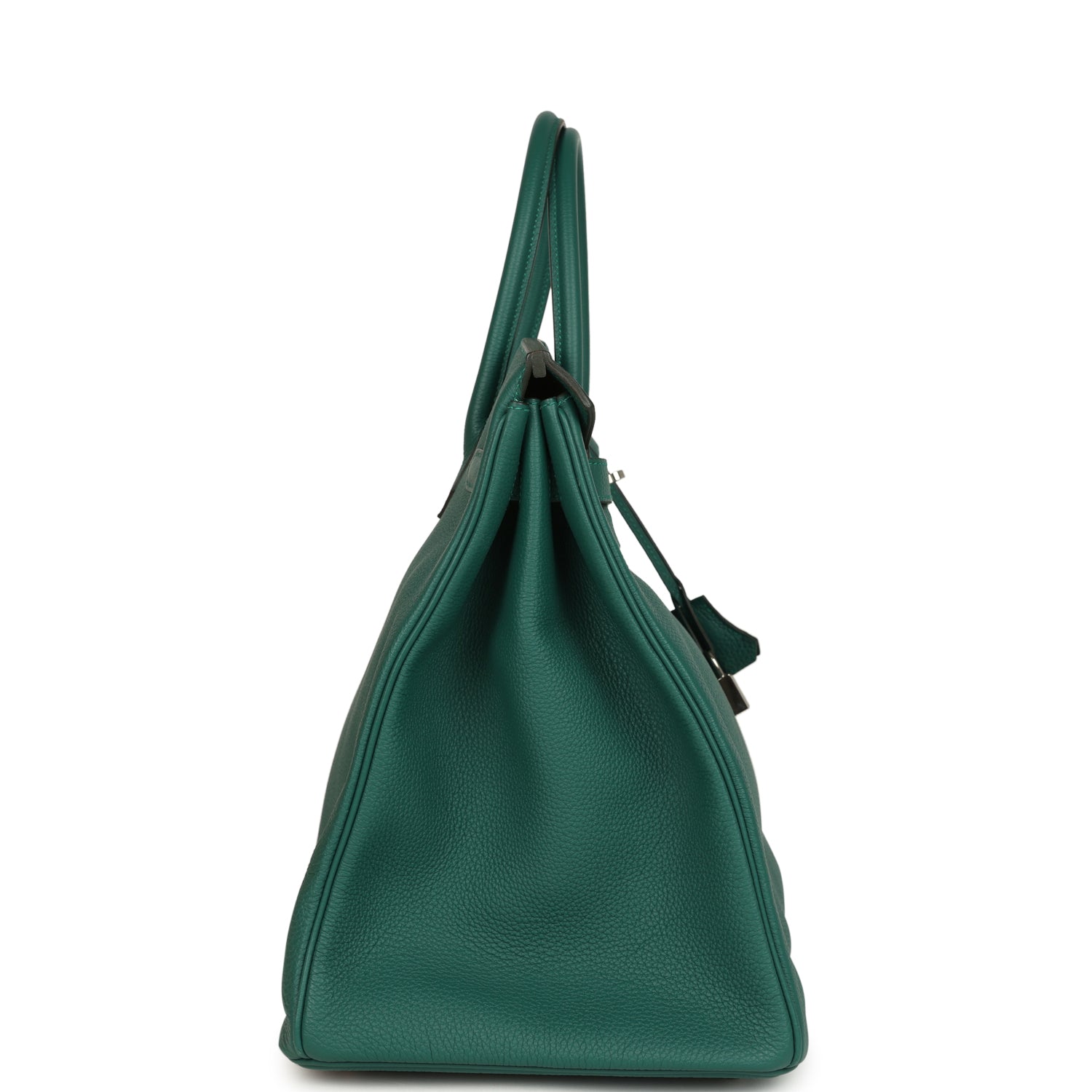 Pre-owned Hermes Birkin 40 Malachite Togo Palladium Hardware