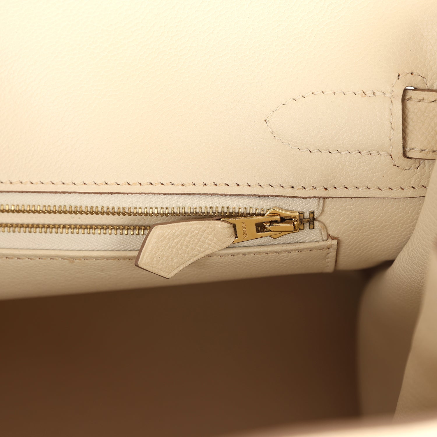 Pre-owned Hermes Birkin 30 Craie Epsom Gold Hardware