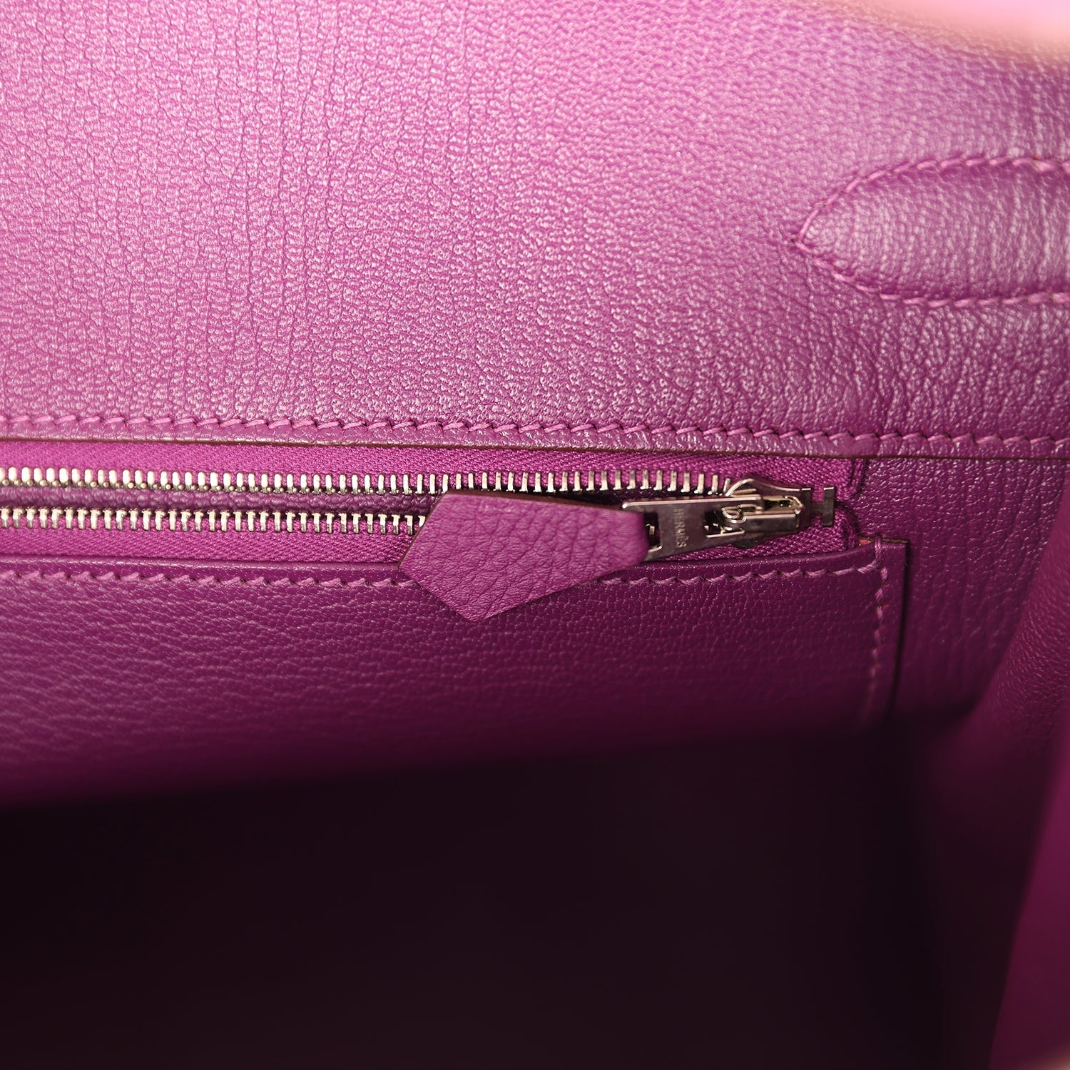 Pre-owned Hermes Birkin 35 Anemone Togo Palladium Hardware